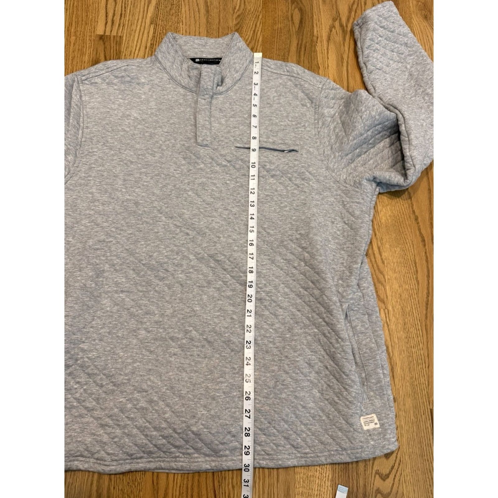 TravisMathew Travis Mathew Transatlantic Pullover Men’s XL Gray Mock Neck Quilted Pockets Activewear Golf Pullover Vintage No Size US XL / EU 56 / 4 - 7 Thumbnail