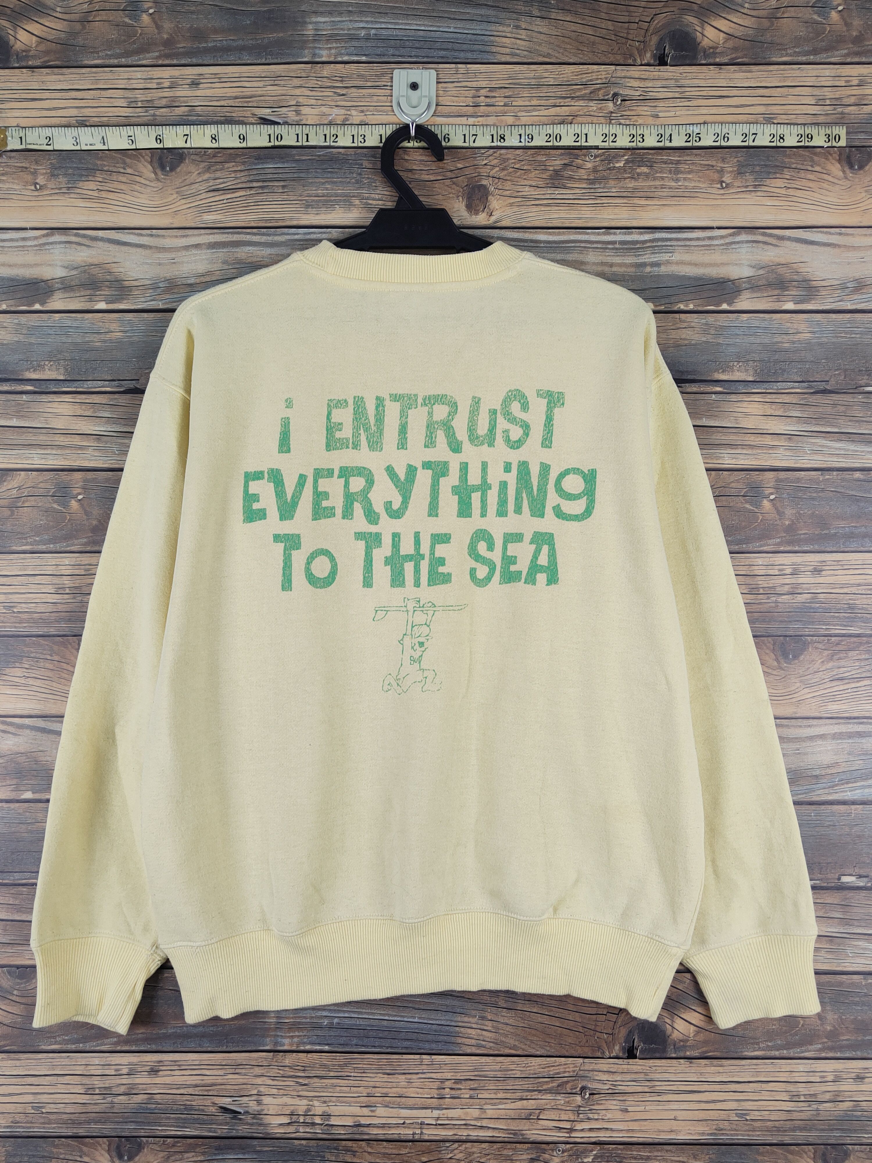 Japanese Brand Mosh Boarding Yellow vintage Sweatshirts #W1666 Size US M / EU 48-50 / 2 - 9 Thumbnail