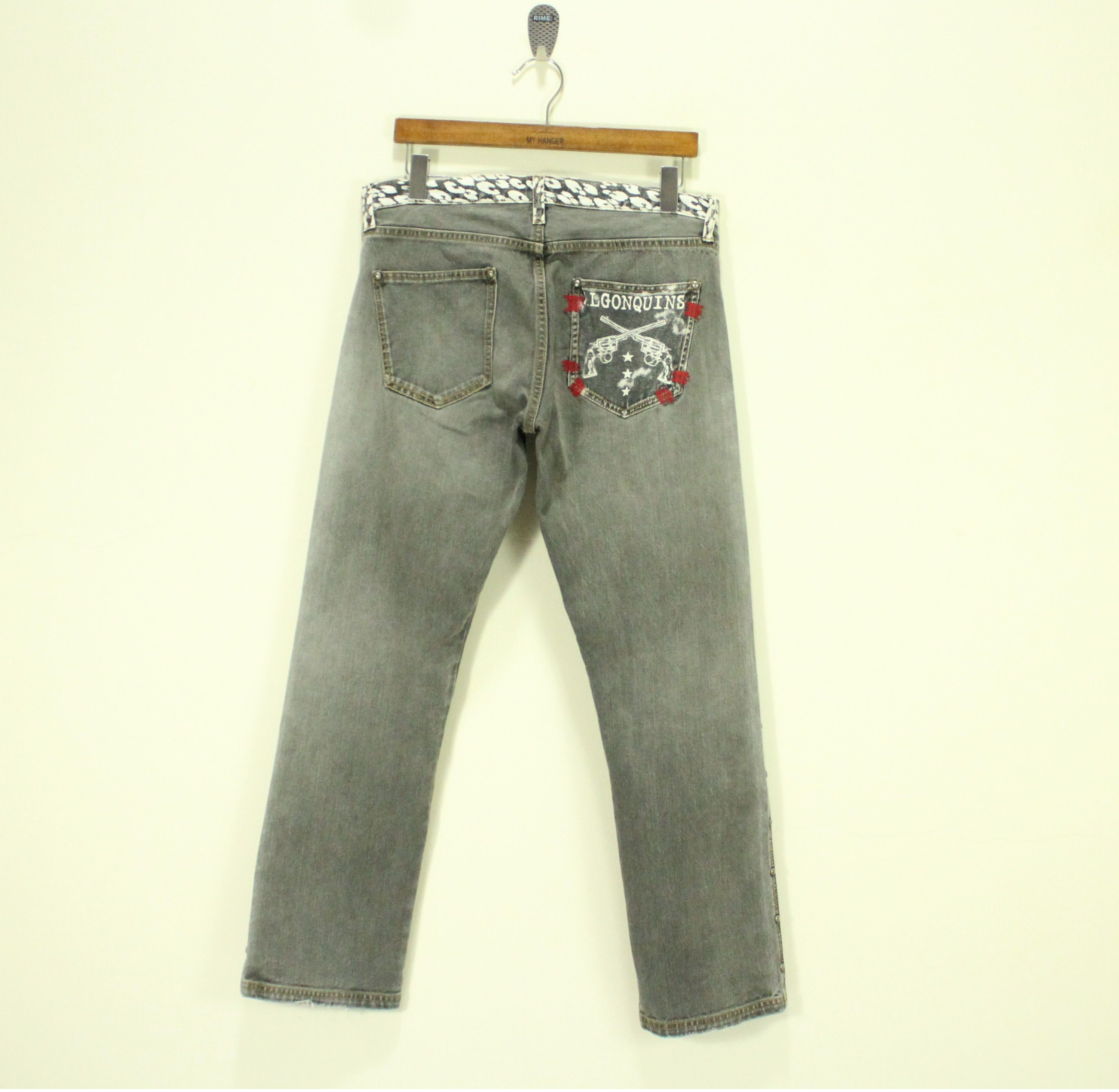 If Six Was Nine × In The Attic × Tornado Mart ALGONQUINS Denim Japanese Punk Gothic Grunge Outseam Riveted Size 32" / US 10 / IT 46 - 11 Thumbnail