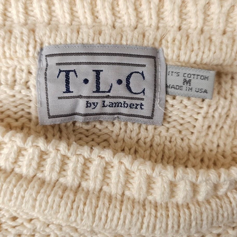 Vintage Vintage TLC Lambert Sweater Mens Size Medium Cream 90s Size US M / EU 48-50 / 2 - 4 Thumbnail