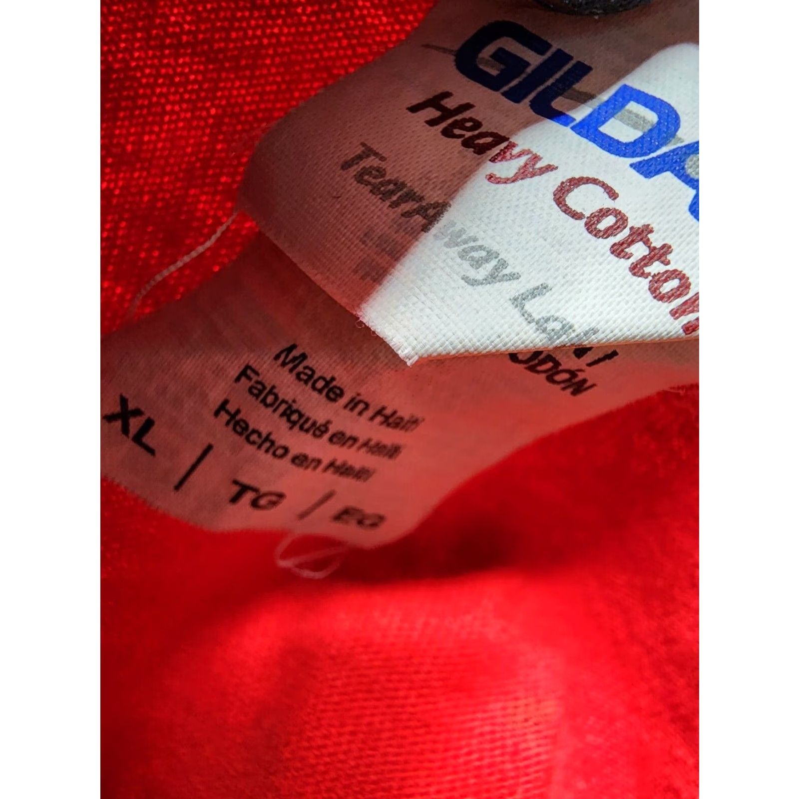 Gildan Retro Tampa Bay FL Street Talk Gildan Mens XL Red Double Sided T Shirt Size US XL / EU 56 / 4 - 6 Thumbnail