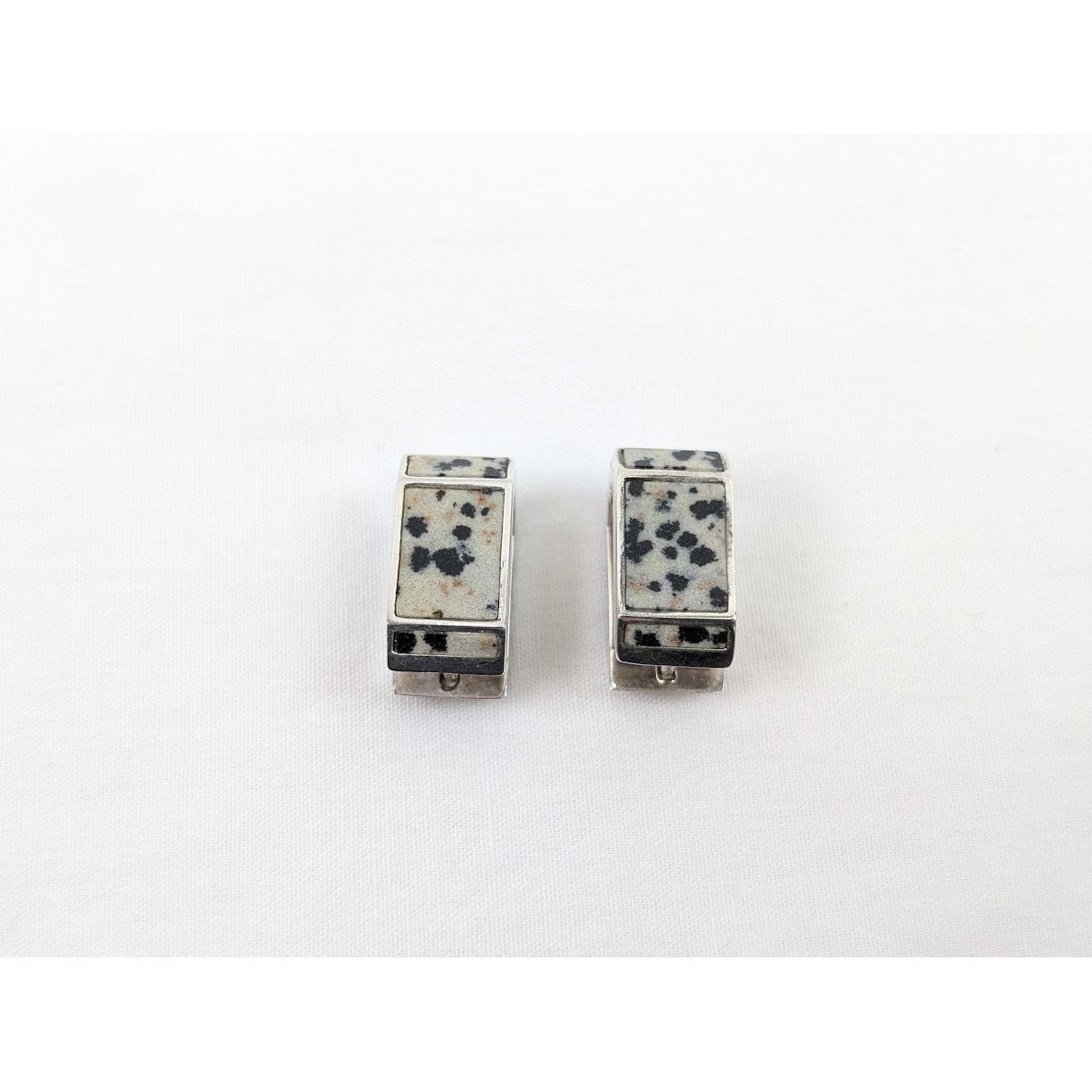 Bottega Veneta o1rshd1 Size: OS / Sterling Dalmatian Earrings in Silver Size ONE SIZE - 1 Thumbnail