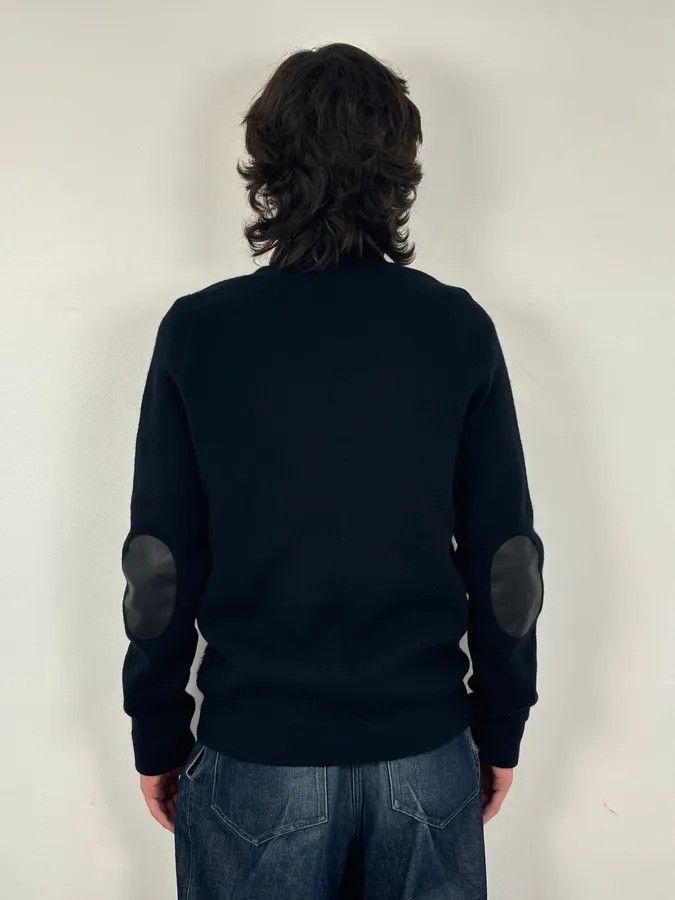 Prada FW2007 Prada Black Padded Leather Wool Zip-up Sweater Size US M / EU 48-50 / 2 - 3 Thumbnail