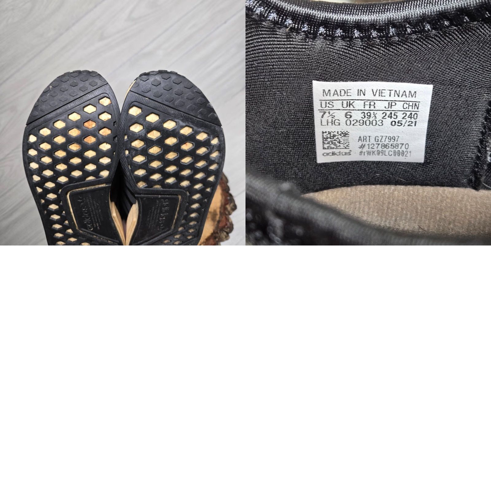 Adidas VINTAGE Adidas NMD R1 Sneakers Black Carbon White Women Size 7.5 Athleisure Casual Running 2021 Size US 7.5 / IT 37.5 - 8 Thumbnail