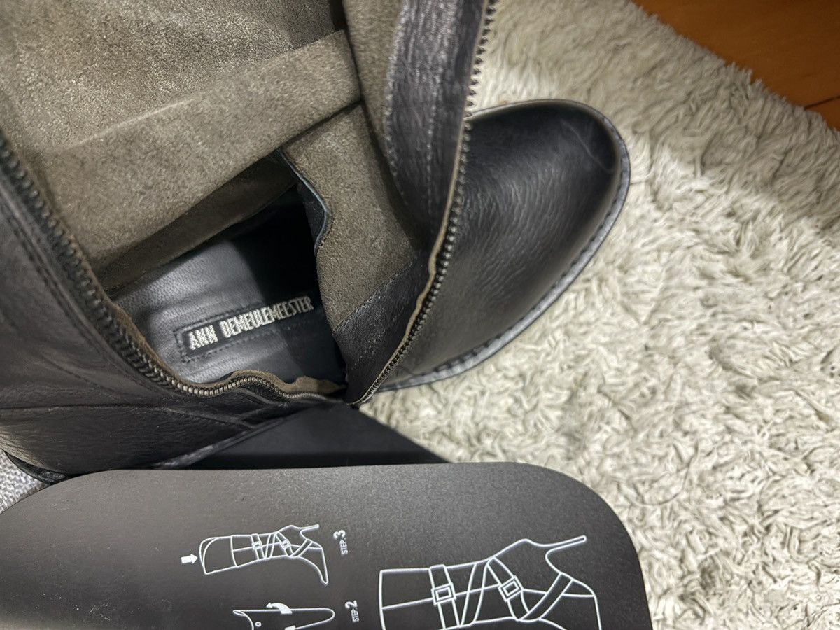 Ann Demeulemeester Ann Demeulemeester 2012 Spiral Zipper Leather High Boots Size US 7 / IT 37 - 12 Thumbnail