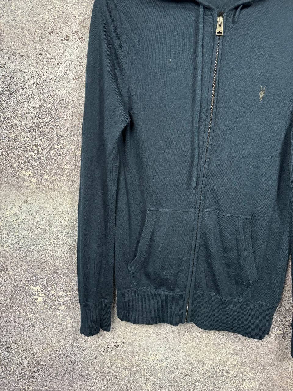Allsaints Allsaints Mode Merino Zip Hoody MK130D Blue Men's Small Size US S / EU 44-46 / 1 - 4 Thumbnail
