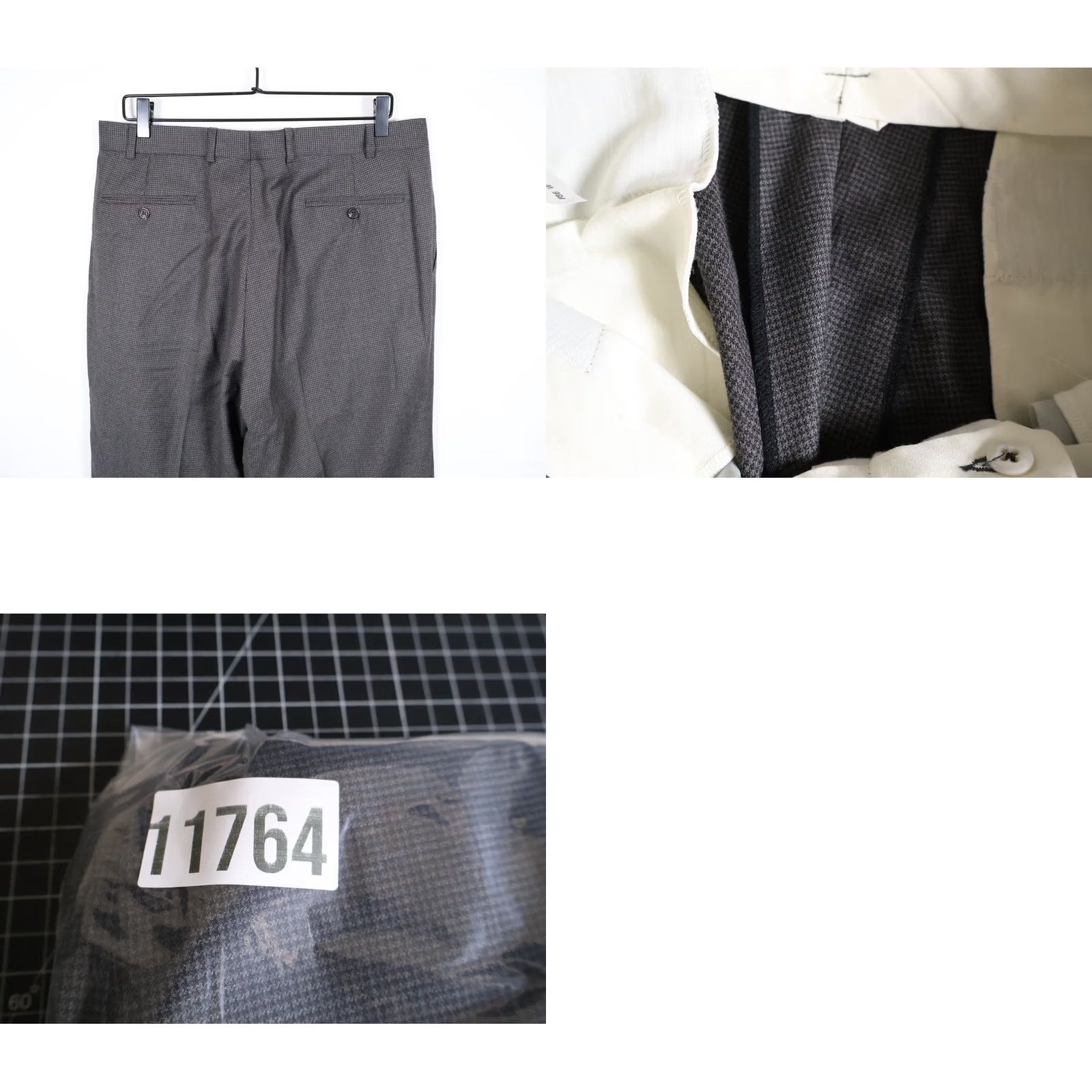 Ralph Lauren Lauren Ralph Lauren Wool Pleated Pants Men's 34 x 29 Gray Houndstooth Cuffed Size US 34 / EU 50 - 9 Thumbnail