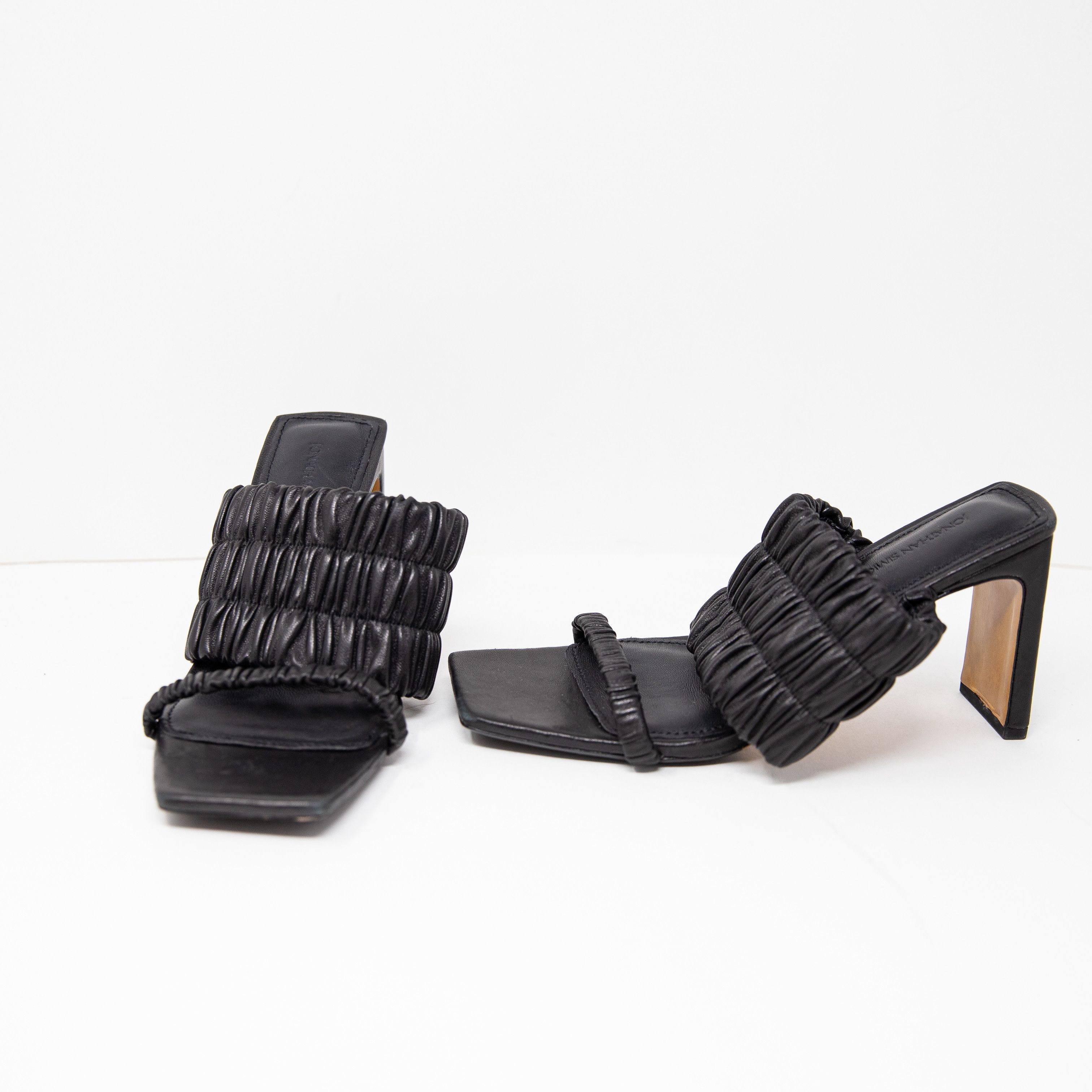 Jonathan Simkhai Jonathan Simkhai Felix Genuine Leather Ruched Size US 9.5 / IT 39.5 - 1 Thumbnail
