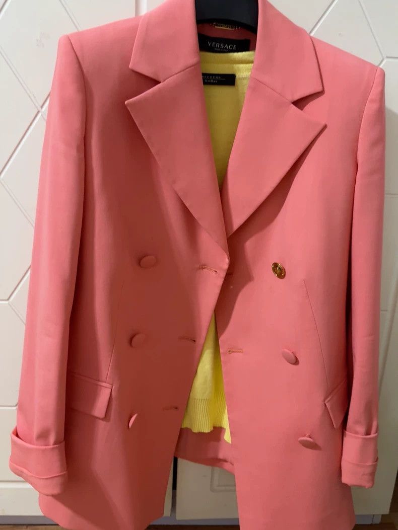 Versace Versace Coral pink wool suit Size M / US 6-8 / IT 42-44 - 2 Thumbnail