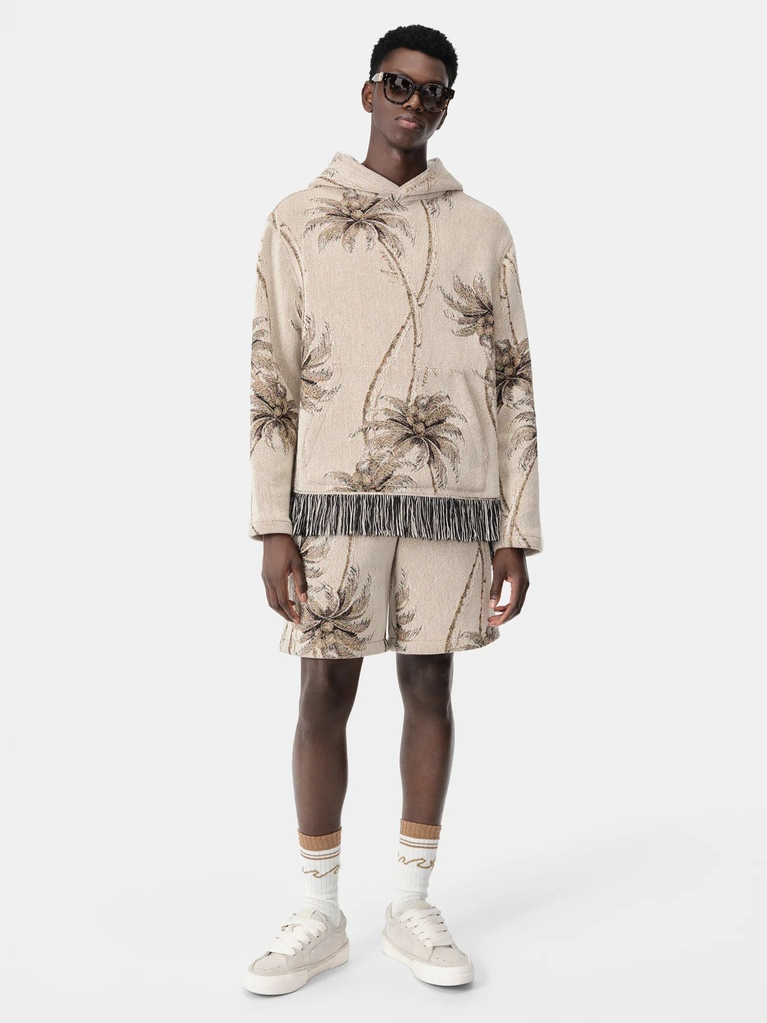 Amiri o1s1wg110725 Twisted Palms Tapestry Hoodie in Multicolor Size US M / EU 48-50 / 2 - 2 Thumbnail
