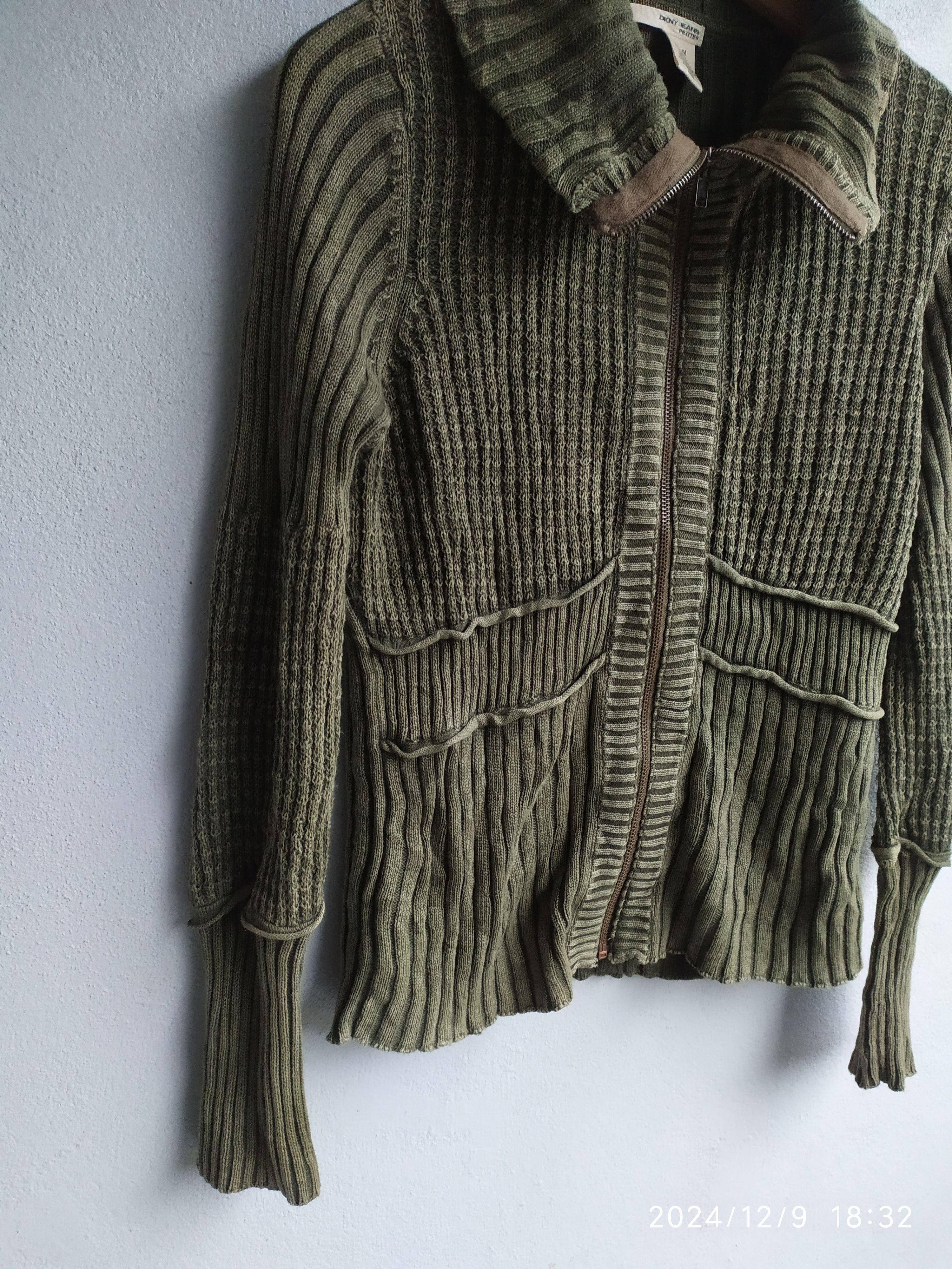 If Six Was Nine × Japanese Brand × Le Grande Bleu (L.G.B.) vintage DKNY JEANS Knit Zip-up i6w9 LGB style Size US M / EU 48-50 / 2 - 4 Thumbnail