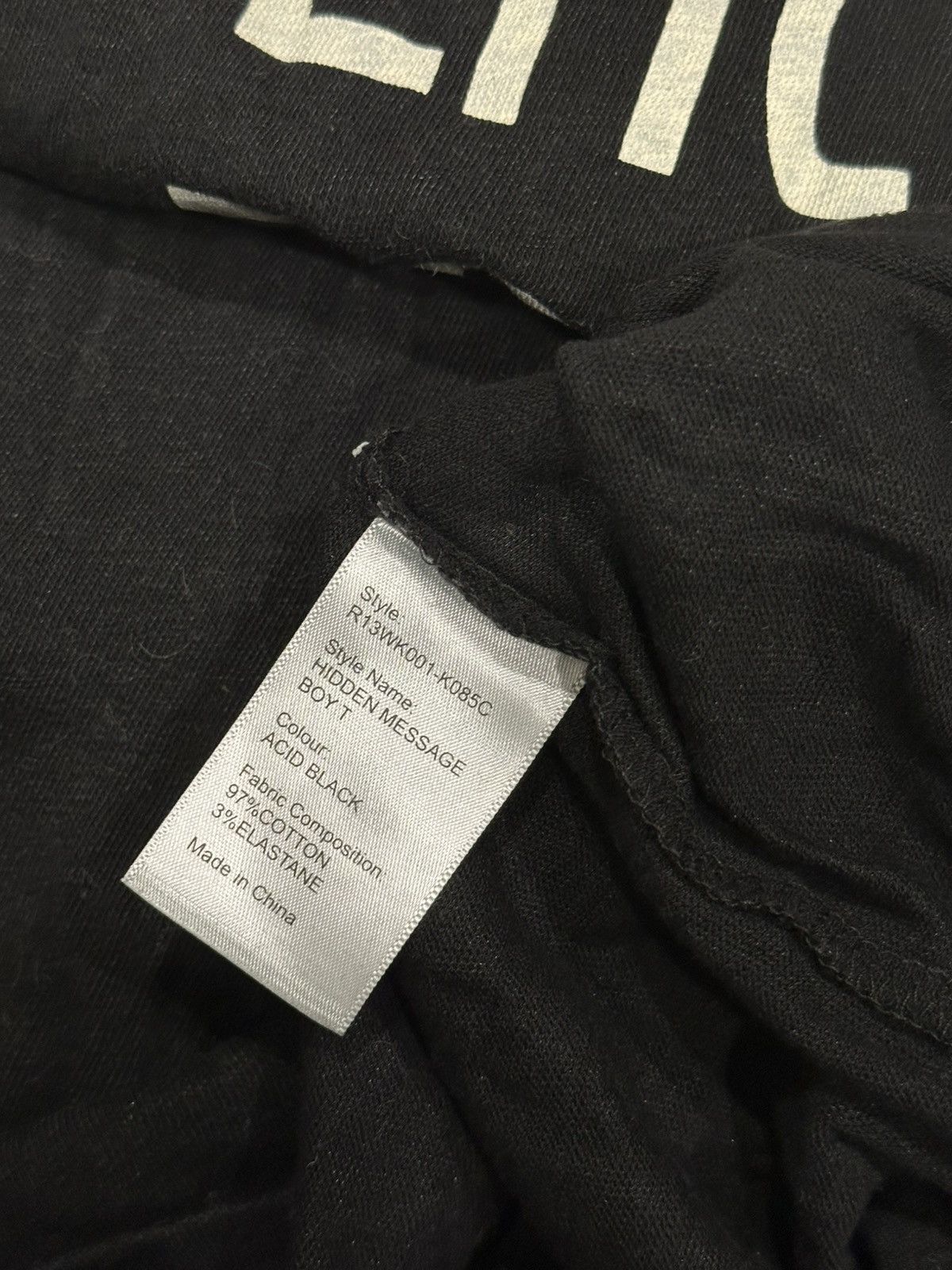 R13 R13 Hidden message boy T Size US L / EU 52-54 / 3 - 5 Thumbnail