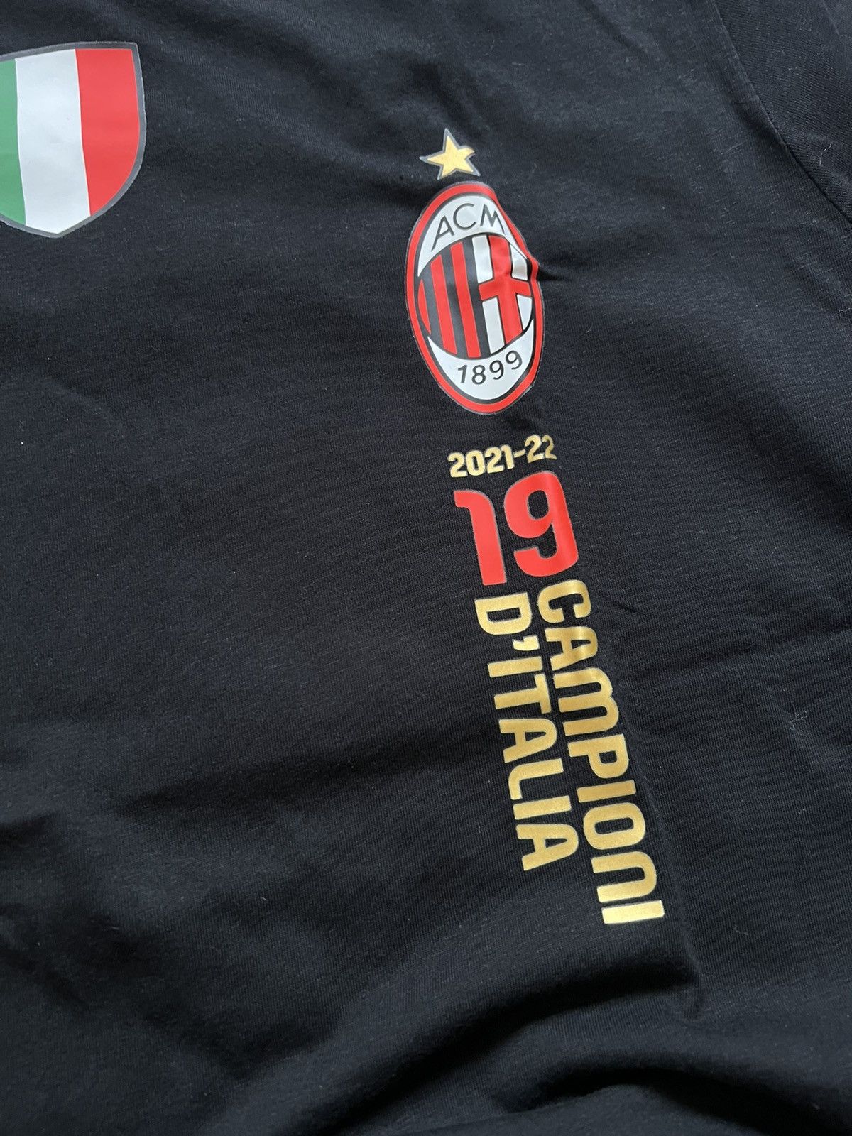 Puma AC Milan Scudetto 2022 T-Shirt Black Size XL New Size US XL / EU 56 / 4 - 5 Thumbnail