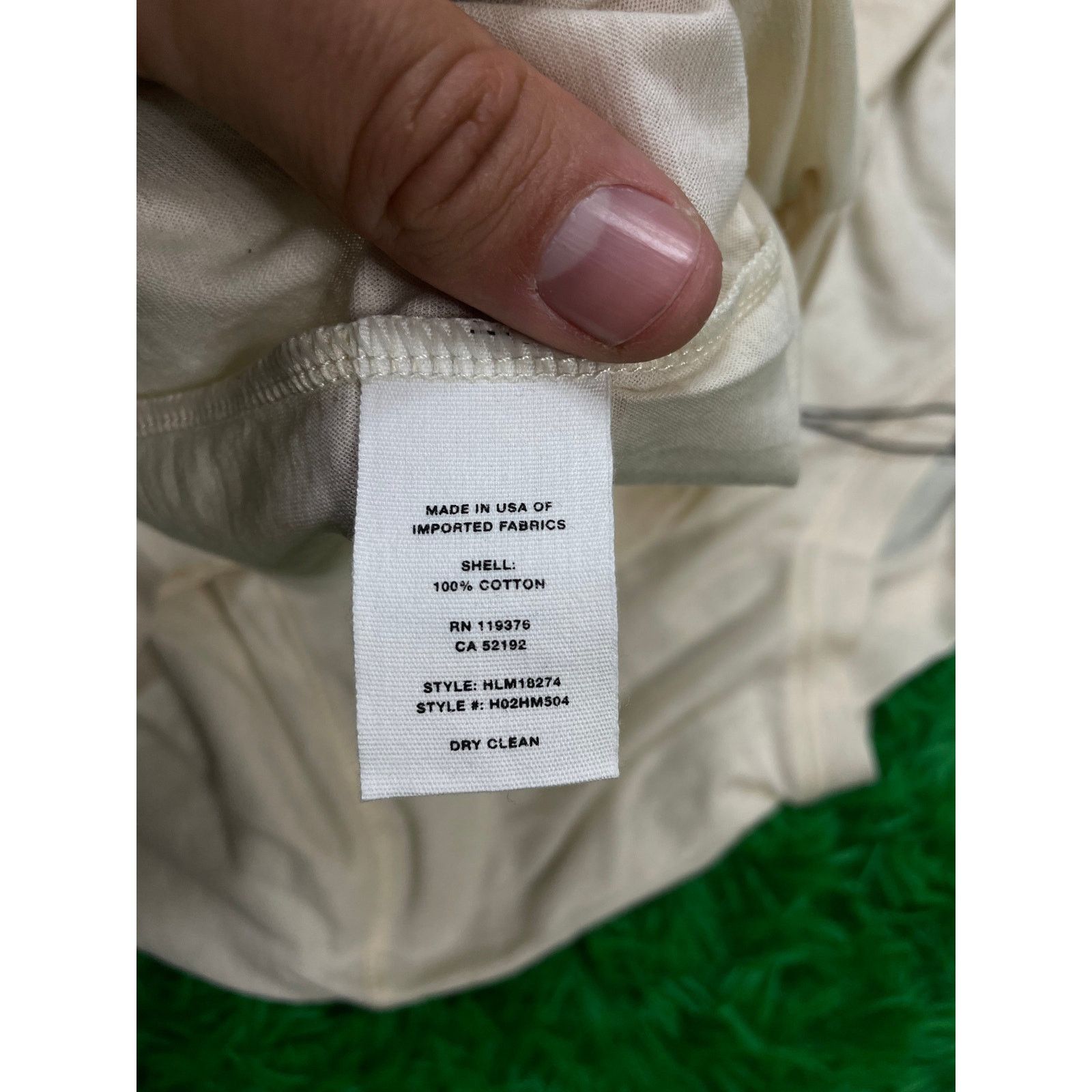 Helmut Lang Helmut Lang Tee Cream Medium Used Size US M / EU 48-50 / 2 - 4 Thumbnail