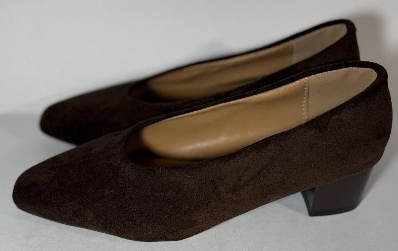 Other Love Fashion 7 - Mid Block Heel Pumps - Brown - NEW- EU37 Size US 6.5 / IT 36.5 - 3 Thumbnail