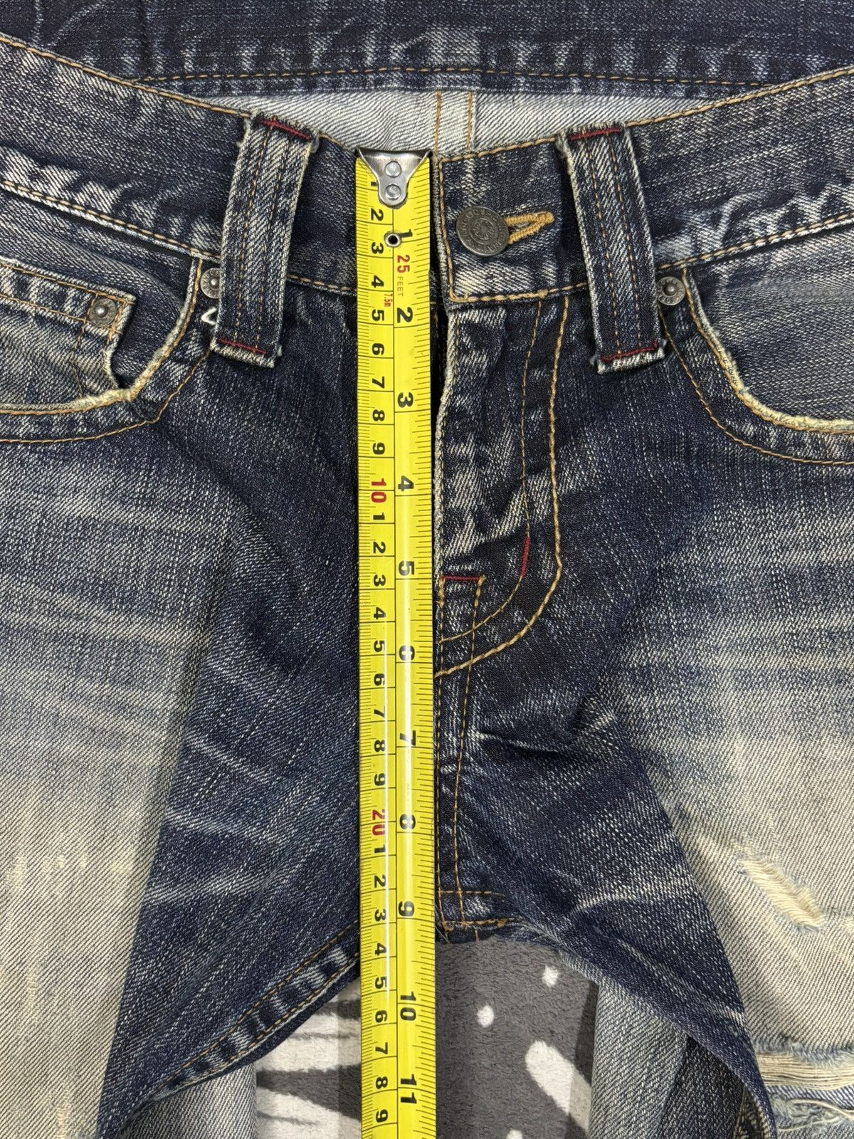 Tornado Mart Vintage Tornado Mart Mud Wash Spiral Flare Distressed Jeans Size US 31 - 17 Thumbnail