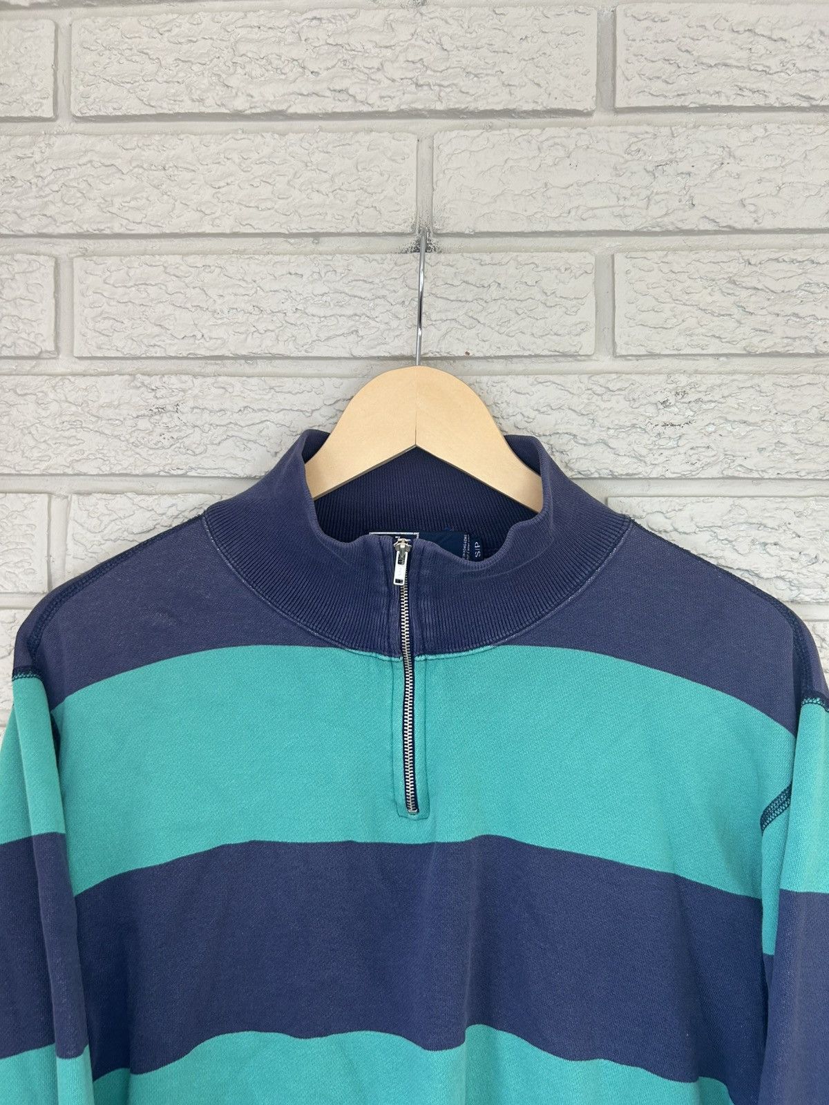 Polo Ralph Lauren Vintage 90s Polo Ralph Lauren Striped Quarter Zip Sweater Size US S / EU 44-46 / 1 - 5 Thumbnail