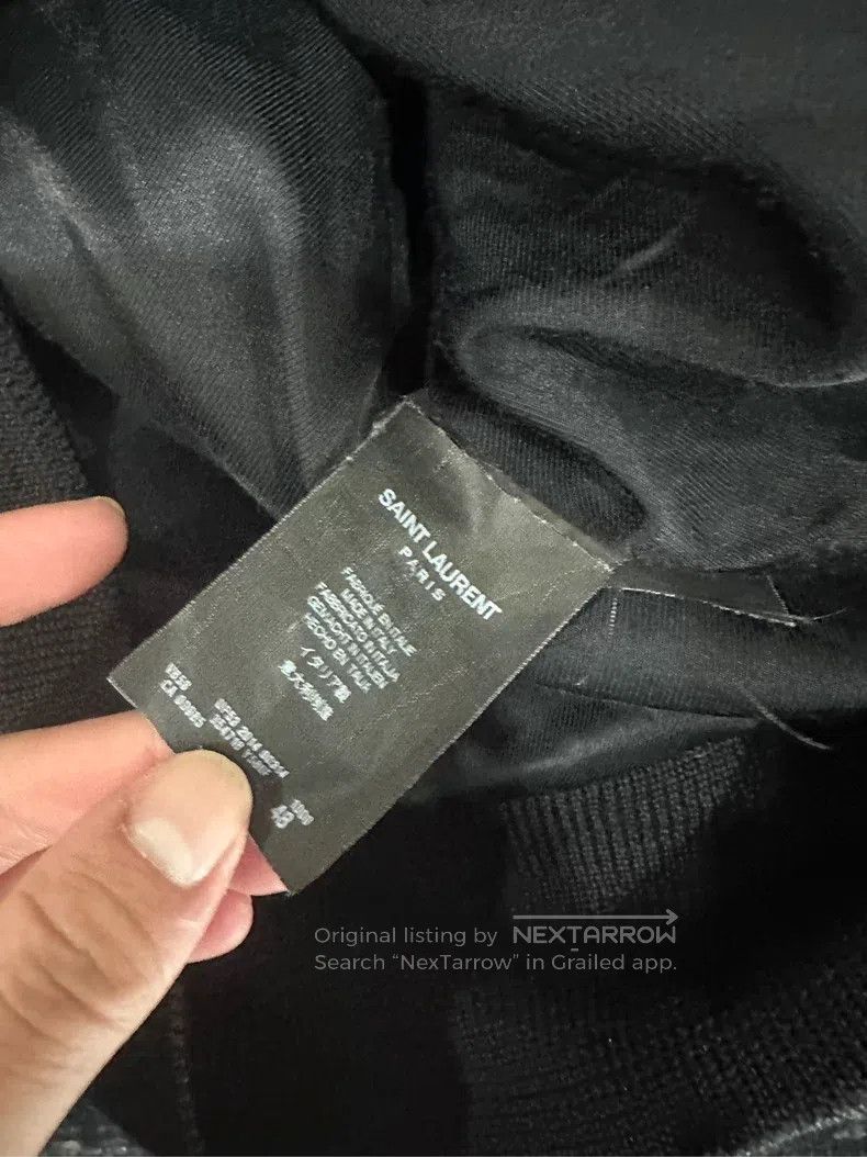 Saint Laurent Paris Saint Laurent Paris Striped baseball collar fitted single- Size US M / EU 48-50 / 2 - 4 Thumbnail