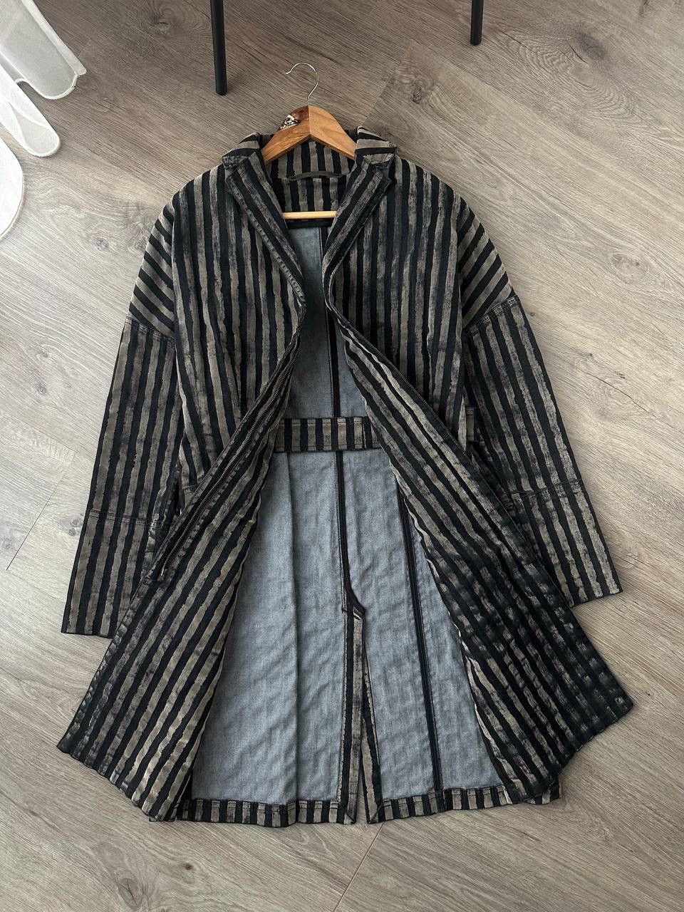 Annette Gortz × Japanese Brand × Vintage Vintage Japanese Avant Garde Striped Womesn Coat Jacket Size M / US 6-8 / IT 42-44 - 9 Thumbnail