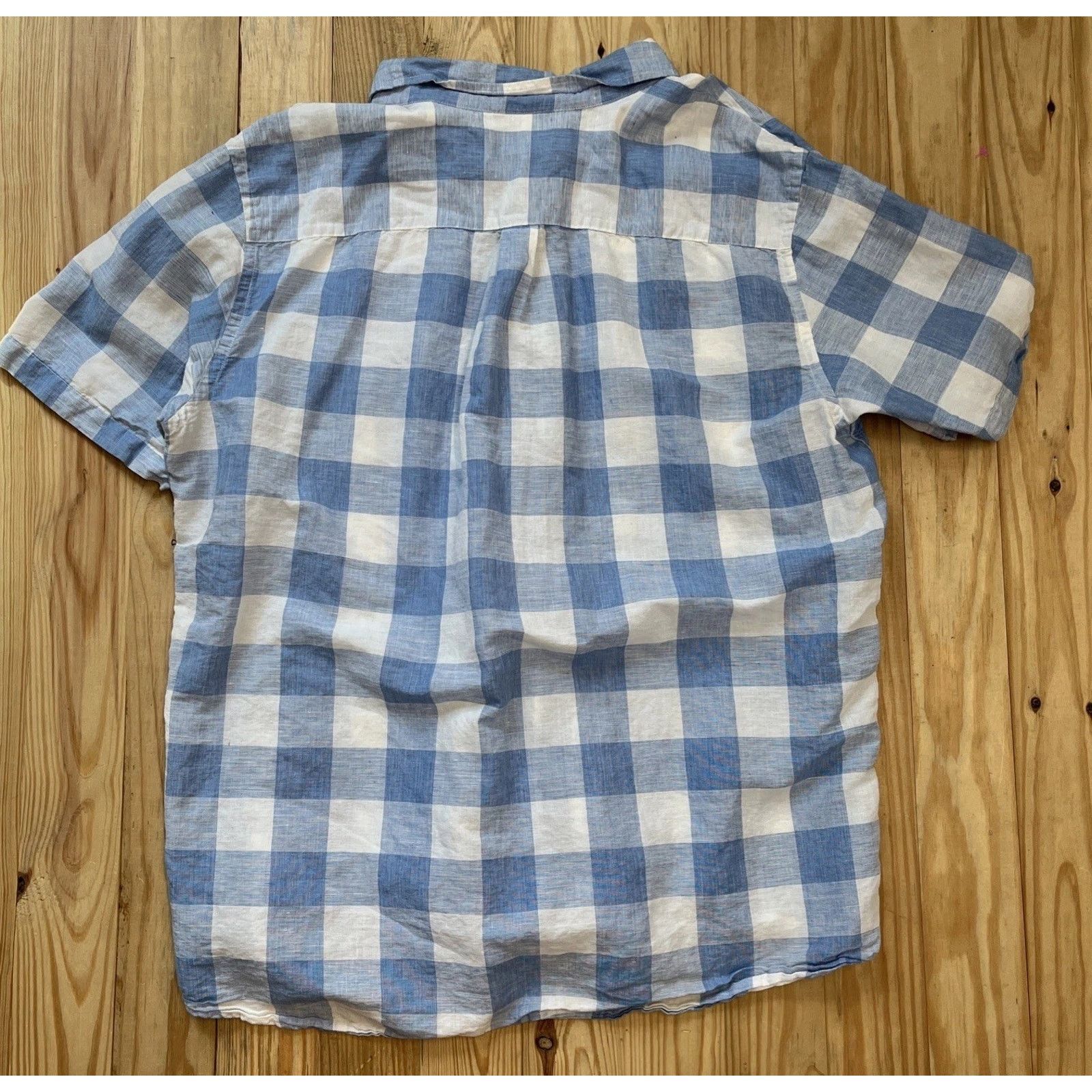 Chaps Chaps Shirt Mens Sz XL LINEN Button Front Blue White Buffalo Size US XL / EU 56 / 4 - 2 Thumbnail
