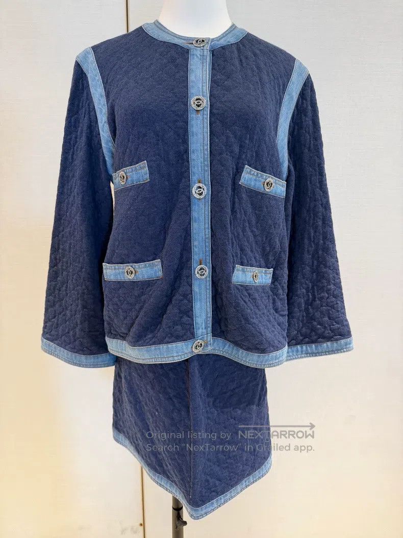 Chanel Chanel Early spring blue diamond checkered diamond buckle Size 24" / US 00 / IT 34 - 1 Thumbnail