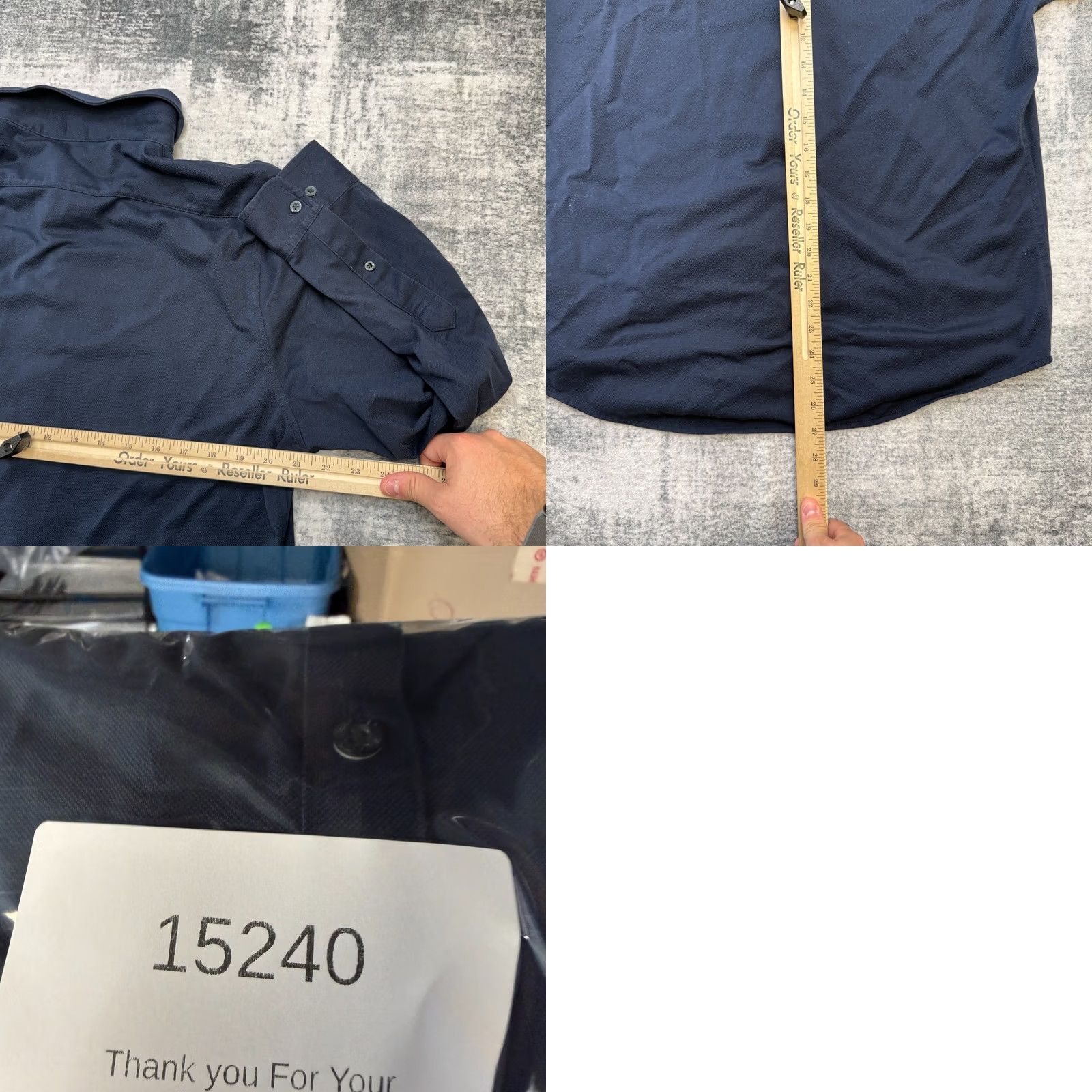 Brooks Brothers Brooks Brothers Shirt Mens Large Navy Supima Cotton Pique Knit Button Down Blue Regular Collar Down Long Sleeve Size US L / EU 52-54 / 3 - 8 Thumbnail