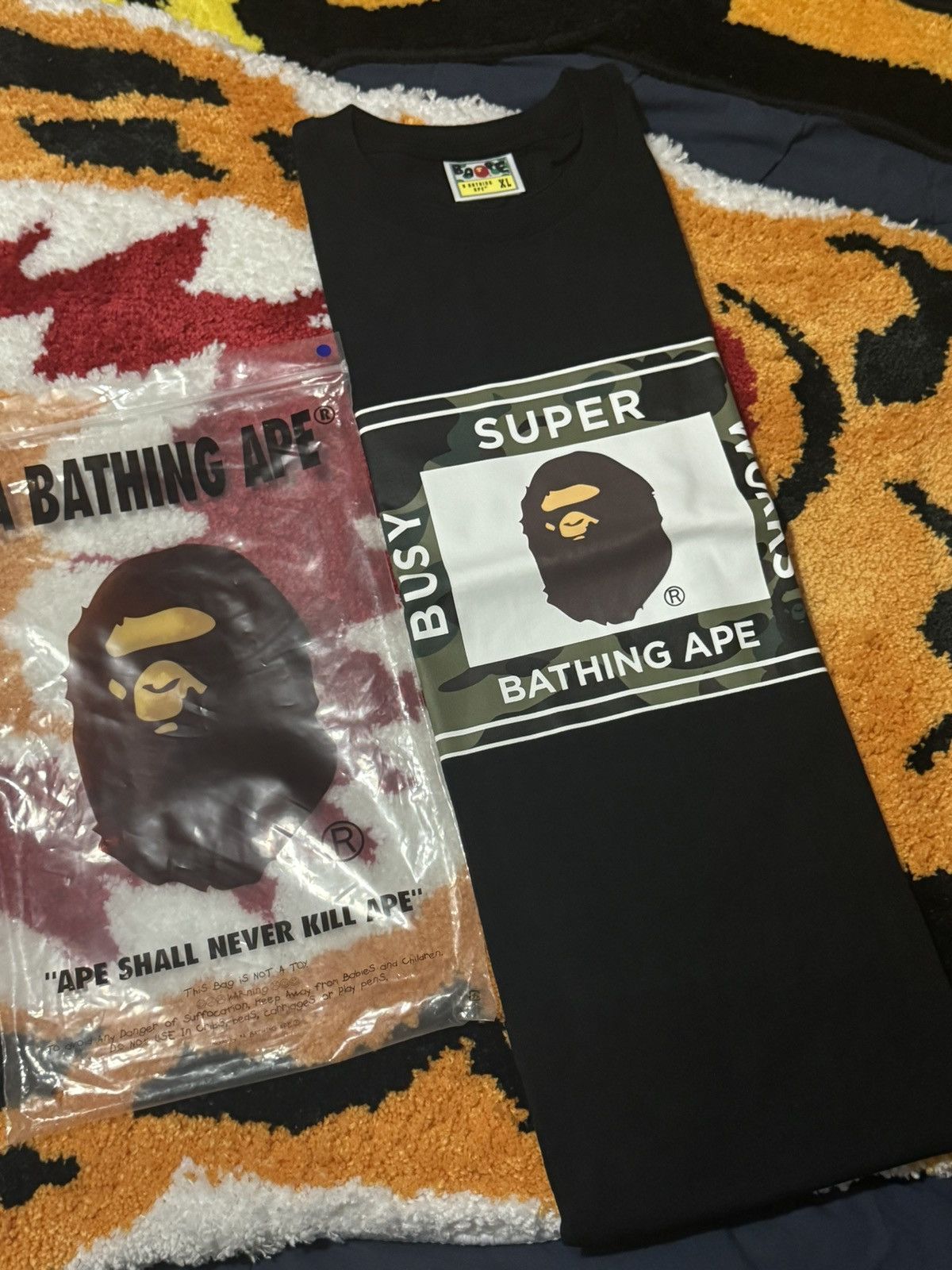 Bape Bape Super Busy Works Tee. Black Size XL Size US XL / EU 56 / 4 - 1 Thumbnail