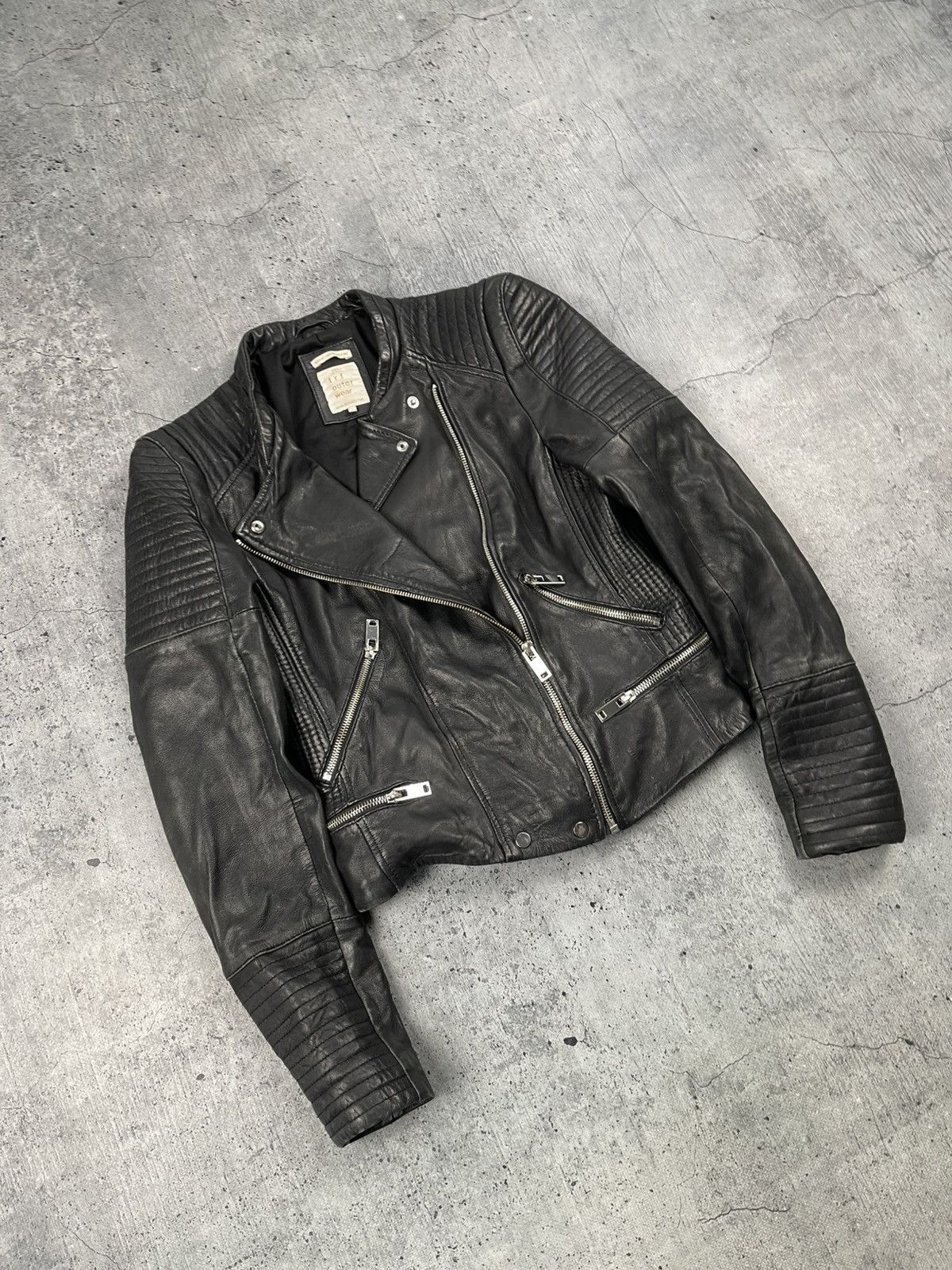 Japanese Brand 90s Bik Bok Leather Jacket Moto Racing Style Size L / US 10 / IT 46 - 4 Thumbnail