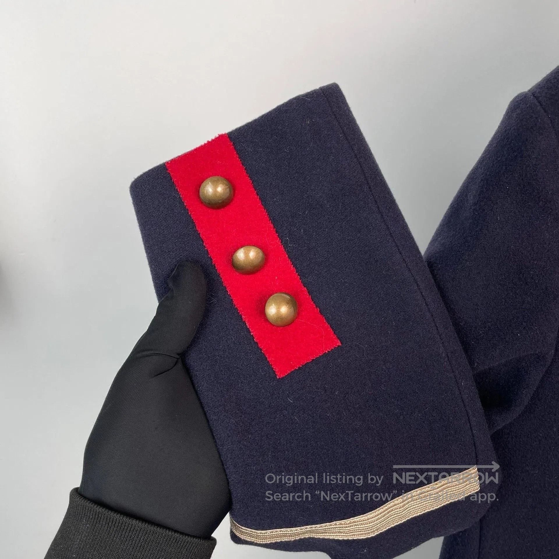 Gucci Gucci Navy Double-Breasted Mid-Length Coat. Size S / US 4 / IT 40 - 5 Thumbnail