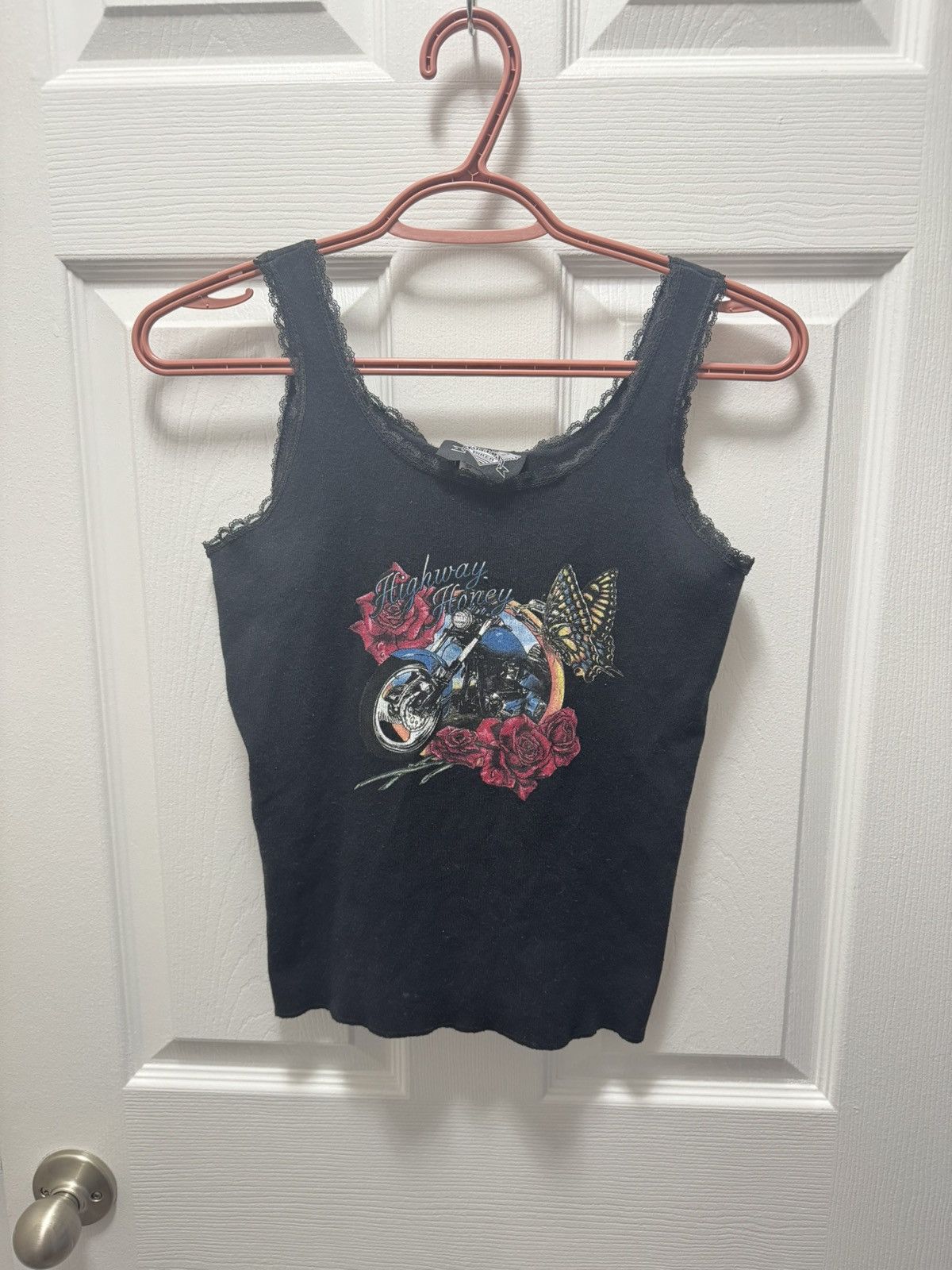 Harley Davidson × Vintage American Biker Vintage 2002 Bike Week Highway Honey Tank W Size L / US 10 / IT 46 - 1 Thumbnail