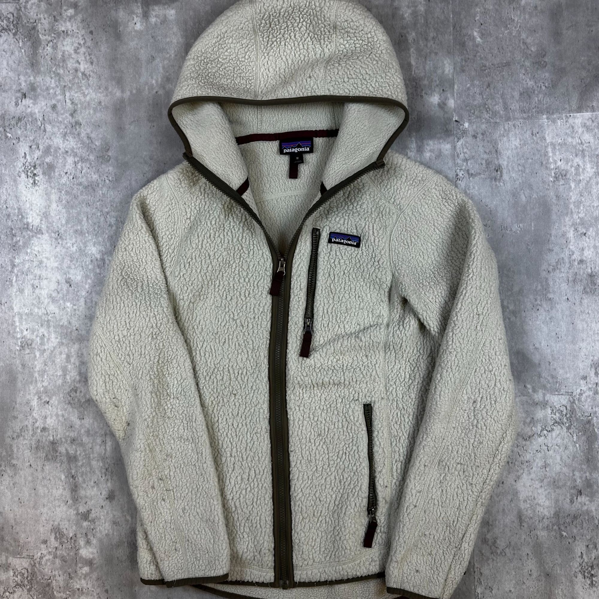 Patagonia Patagonia Womens Cream Hooded Full-Zip Fleece Jacket Size M Size US M / EU 48-50 / 2 - 1 Thumbnail