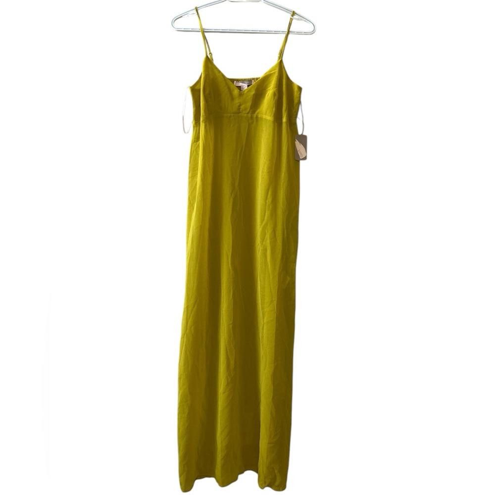 Designer BNWT Love21 Lime Green Maxi Slip Dress Size Small Size S / US 4 / IT 40 - 1 Thumbnail