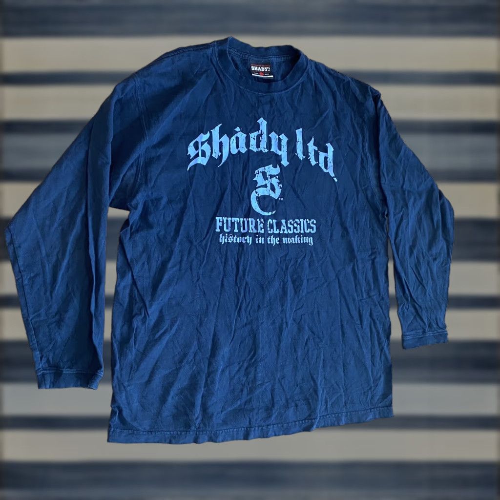 Vintage VINTAGE Shady LTD Shirt Script Eminem Long Sleeve Shirt Navy Blue Size L Mens Retro 90s Music Rap Sports Classic Size US L / EU 52-54 / 3 - 1 Thumbnail