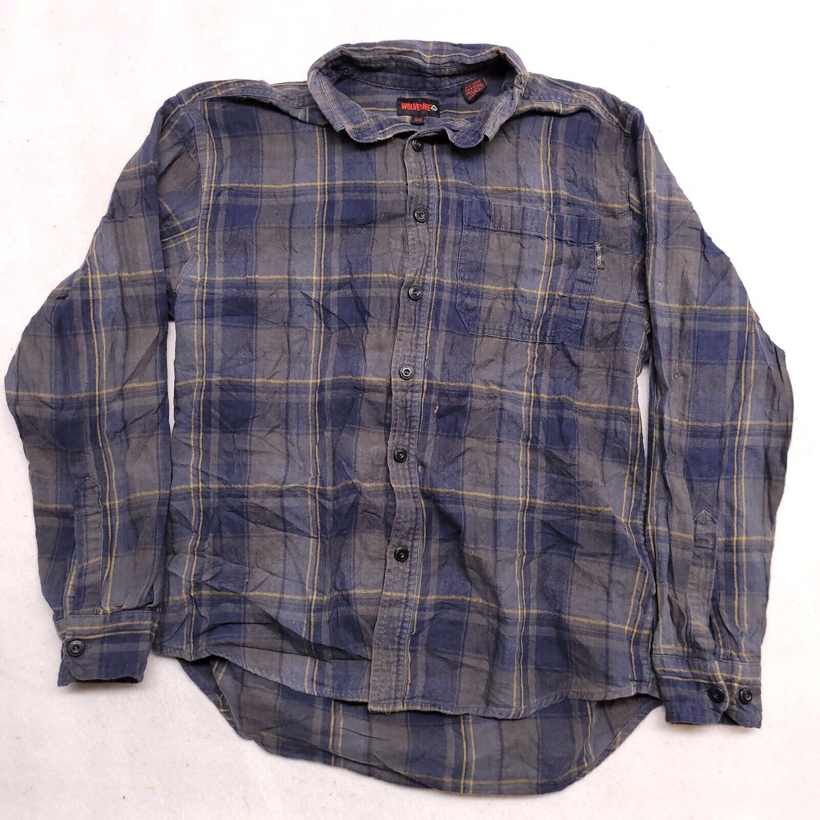 Wolverine Wolverine Madras Flannel Casual Shirt Mens Size Medium Blue Size US M / EU 48-50 / 2 - 2 Thumbnail