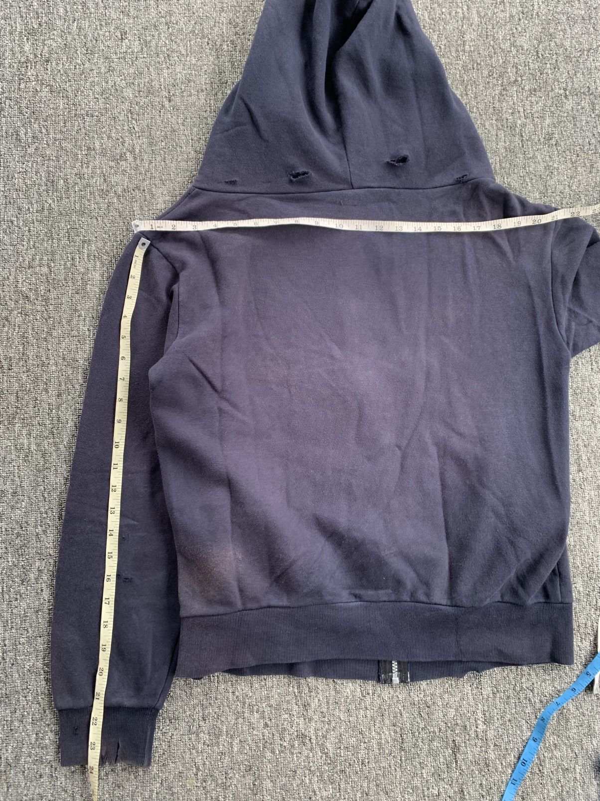 Other Topswake Distressed Double Zip Vintage Sunfaded Hoodie Size US L / EU 52-54 / 3 - 12 Thumbnail