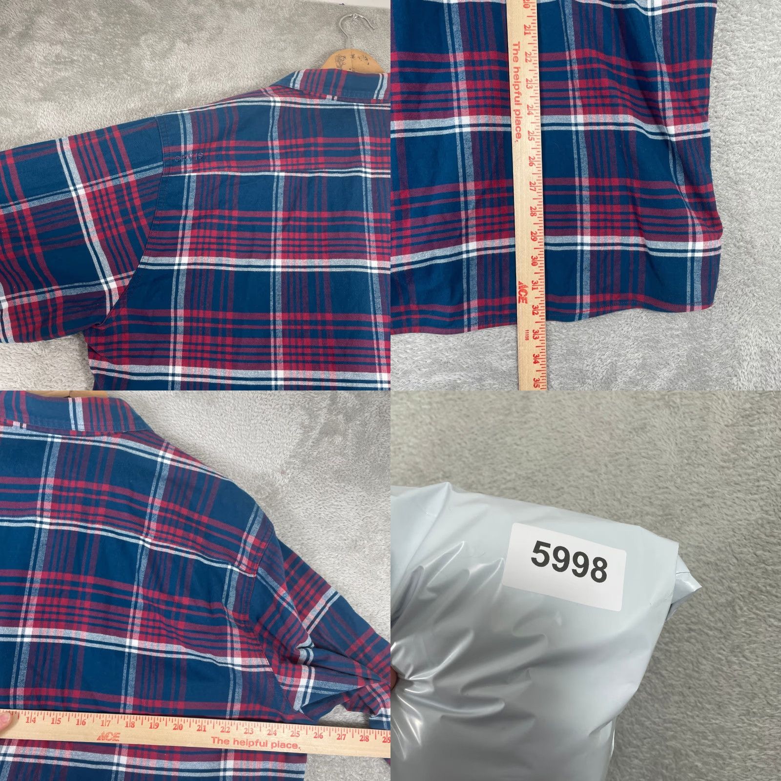 Orvis Orvis Plaid Flannel Shirt Mens XL Blue Red Stretch Button Down Outdoor Workwear Size US XL / EU 56 / 4 - 8 Thumbnail