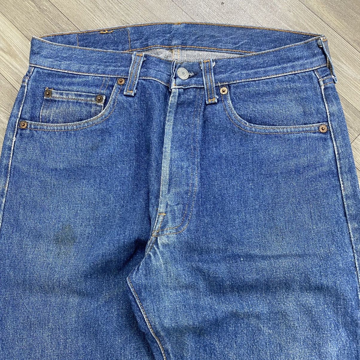 Levi's Vintage Clothing 🇺🇸1970s Vintage Levis 501 30x36 Straight Leg Faded Jeans Size US 30 / EU 46 - 3 Thumbnail