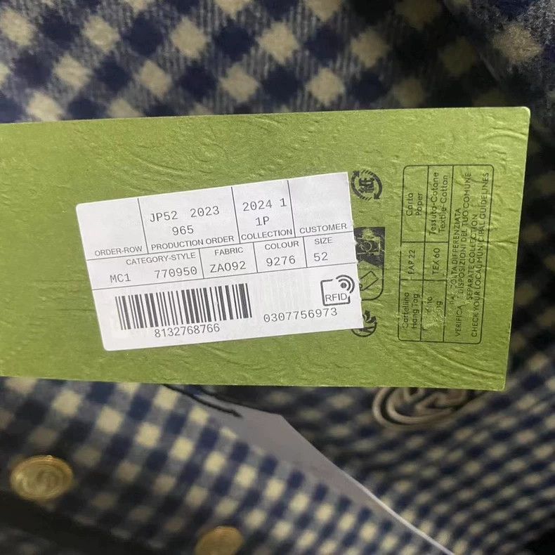 Gucci Gucci The latest black and white plaid logo jacket 2501-Nex Size US L / EU 52-54 / 3 - 5 Thumbnail