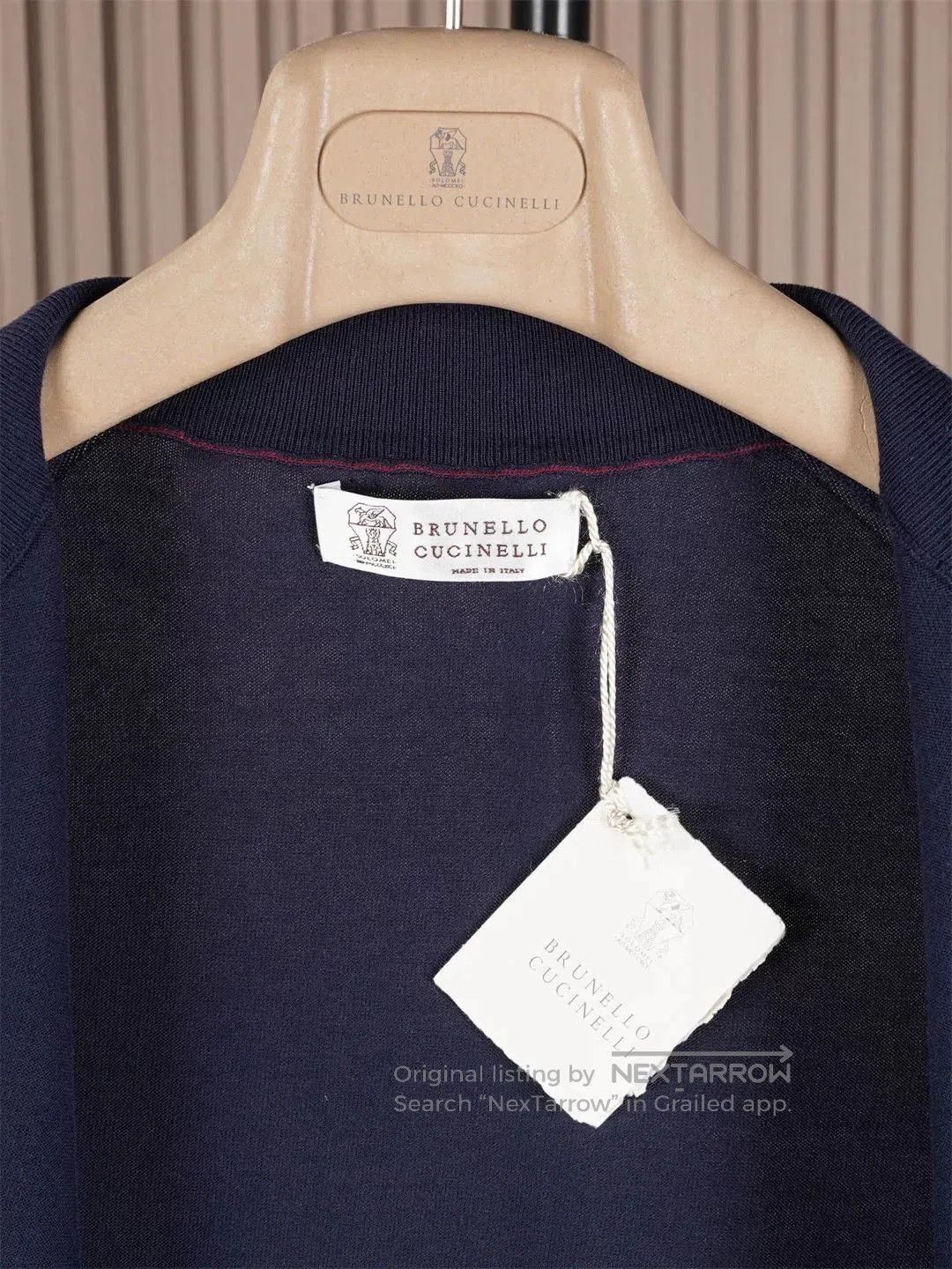 Brunello Cucinelli Navy Cotton Knit Cardigan Jacket. Size US M / EU 48-50 / 2 - 5 Thumbnail