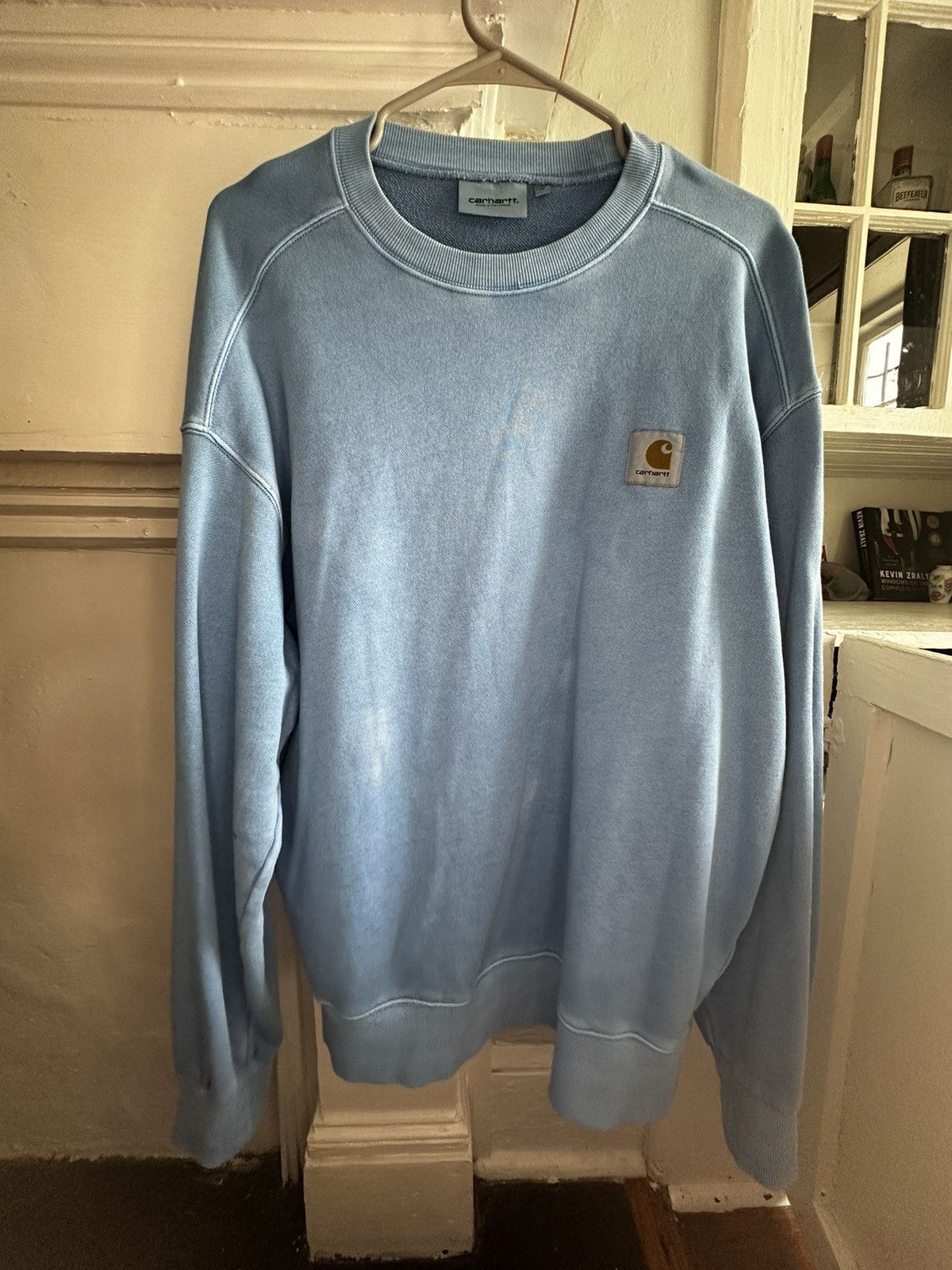 image of Carhartt Wip Crewneck in Blue, Men's (Size Large)