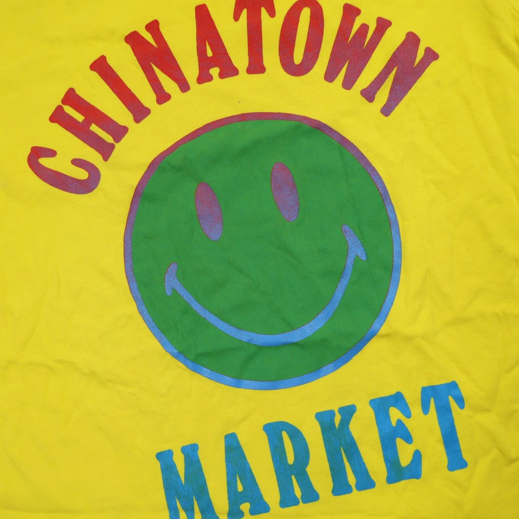 Vintage VINTAGE Chinatown Market x Smiley Original Mens Medium Graphic Spellout T Shirt Yellow Size US M / EU 48-50 / 2 - 3 Thumbnail