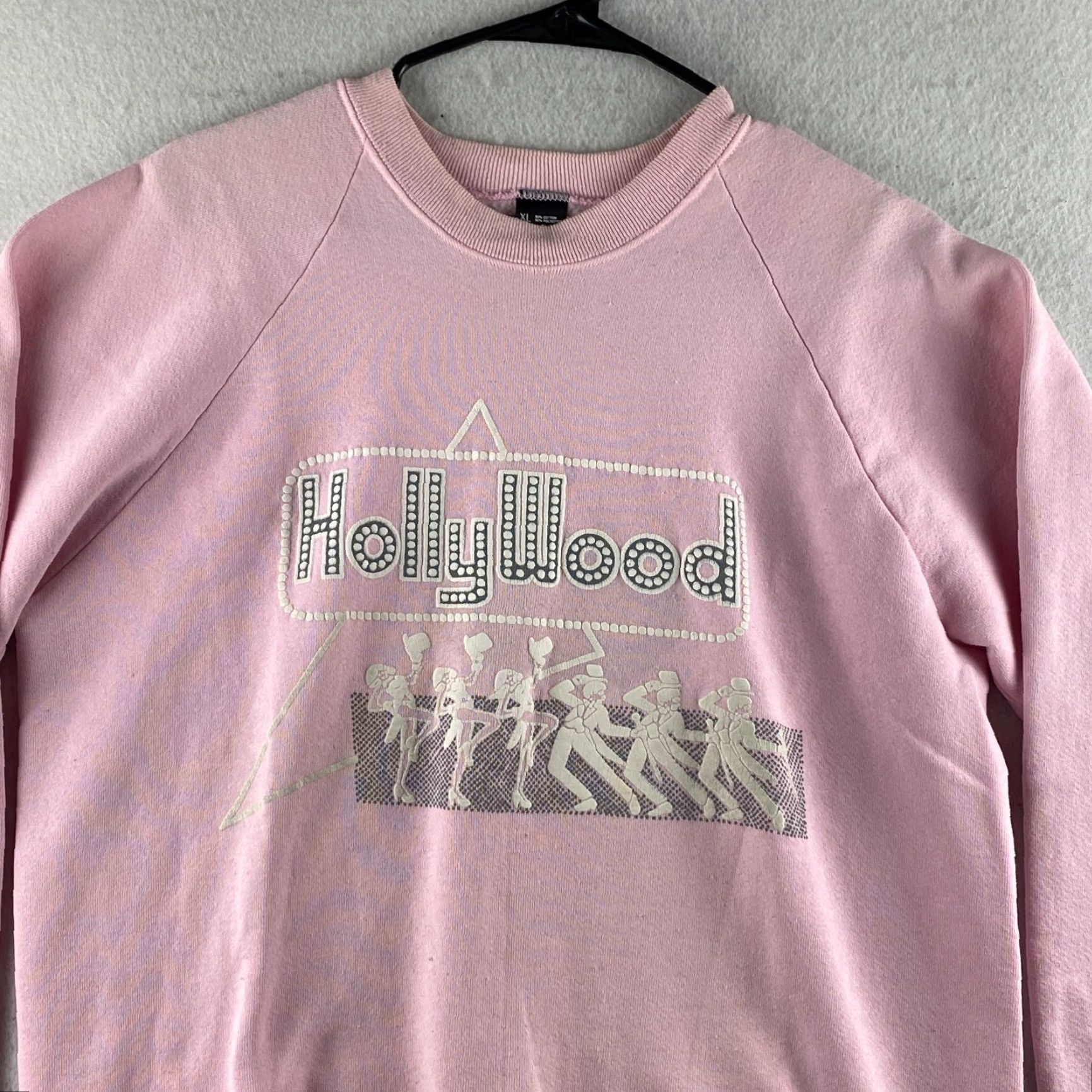 Vintage VINTAGE Hollywood Sweater Womens XL Pink 90s Fleece Pullover Casual Regular 90s Womens Pullover Sweater Pink USA Made Logo Knit Size XL / US 12-14 / IT 48-50 - 2 Thumbnail
