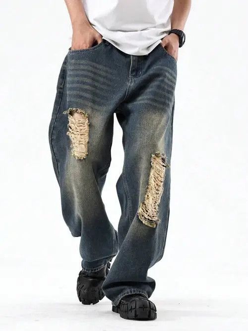 RIPPED washed VIntage 90s retro jeans