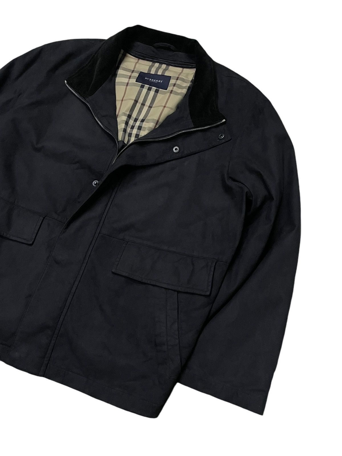 Burberry × Vintage Vintage Burberry Black Suede Jacket Size US L / EU 52-54 / 3 - 3 Thumbnail