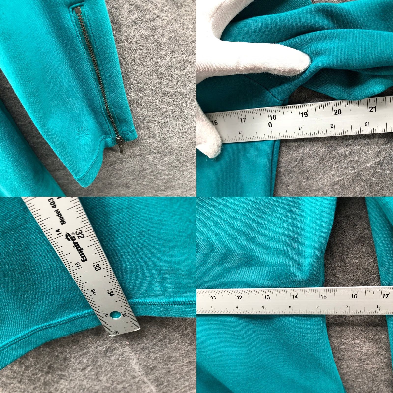 Athleta Athleta Celebration Ponte Long Sleeve Dress S Teal V-Neck Knitted Casual Dress Womens XS-? No Size S / US 4 / IT 40 - 8 Thumbnail