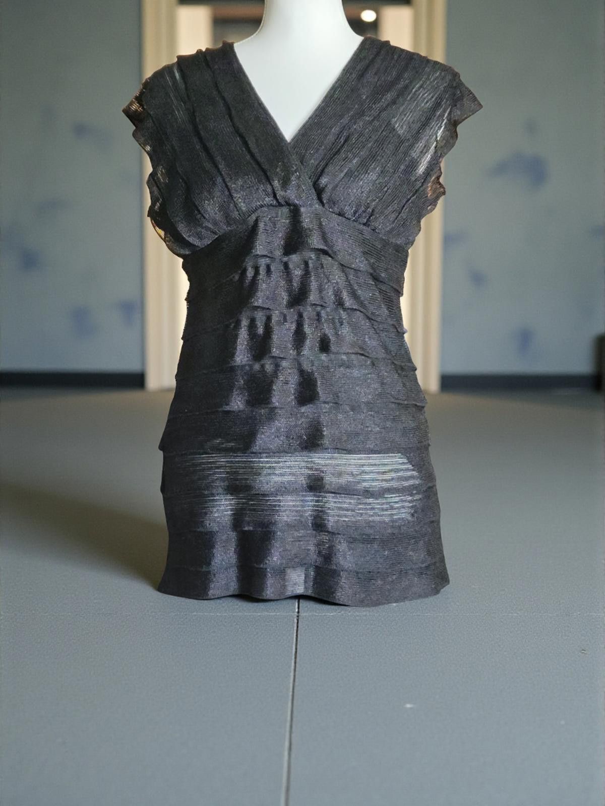 Other Max Edition Black Tiered Ruffle Blouse Size Large Size L / US 10 / IT 46 - 3 Thumbnail