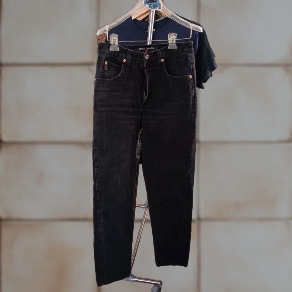 Guess VINTAGE GUESS Jeans Black Made In USA 32 x 32 Men 32 Regular Inseam 32 Straight Shirt? Size US 32 / EU 48 - 1 Thumbnail