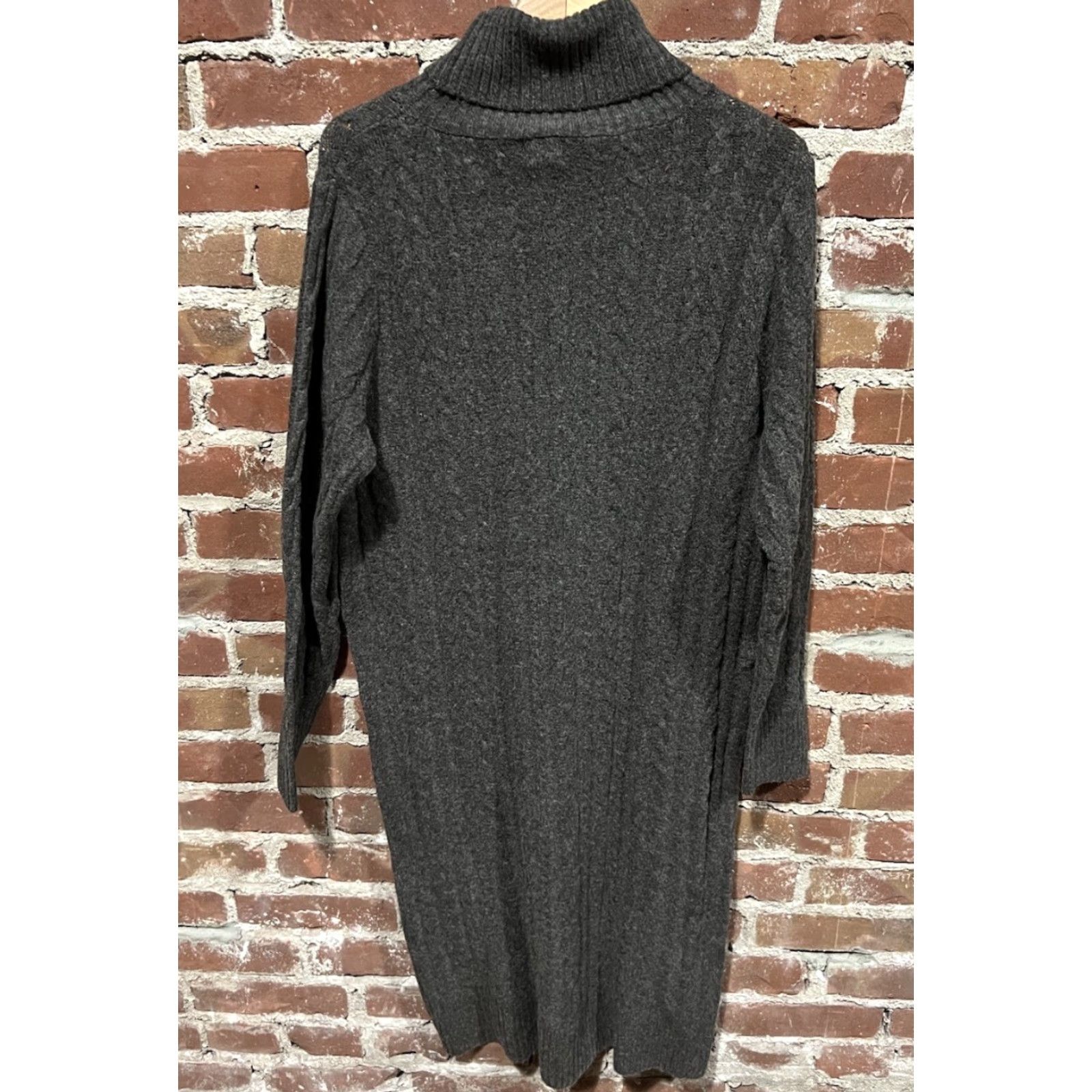 Vintage A New Day Womens Gray Long Sleeve Knit Shirt Dress L NWT Shirt Dress GRAY Size L / US 10 / IT 46 - 2 Thumbnail