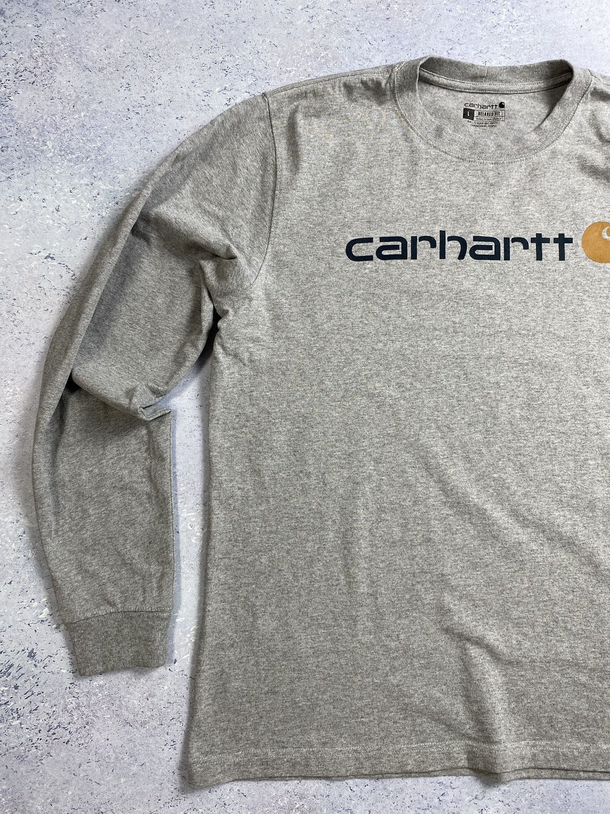 Carhartt × Carhartt Wip Carhartt Men’s Grey Sweatshirt with big logo Size US L / EU 52-54 / 3 - 3 Thumbnail