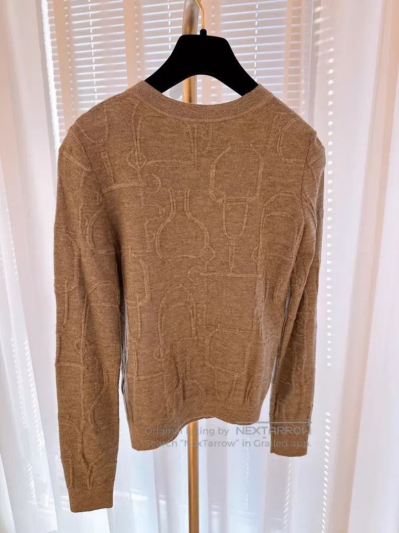 Hermes Hermes Stirrup Buckle Jacquard Knit Open Cardigan Size XS / US 0-2 / IT 36-38 - 5 Thumbnail